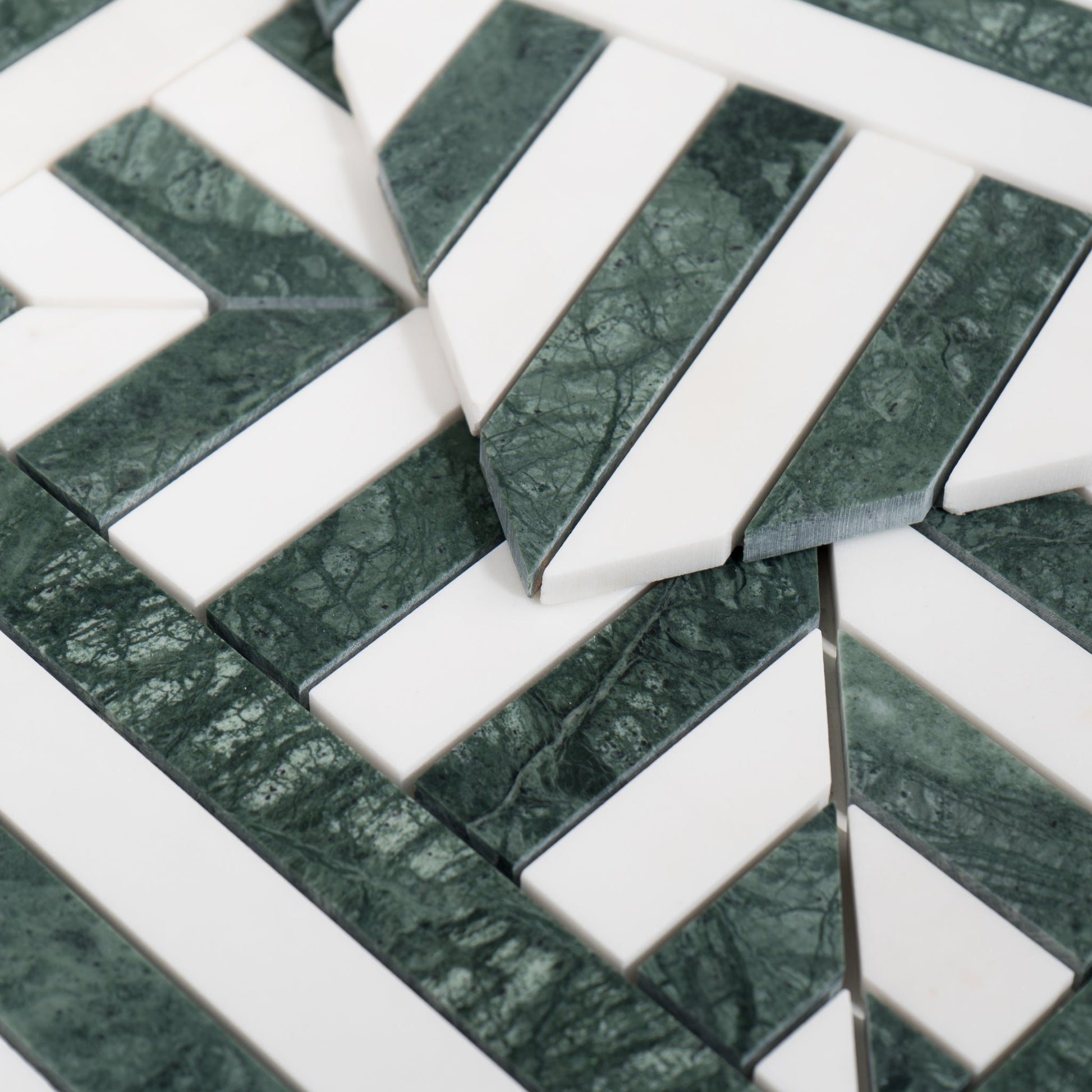 geometric  Marble Honed Mosaic Tile