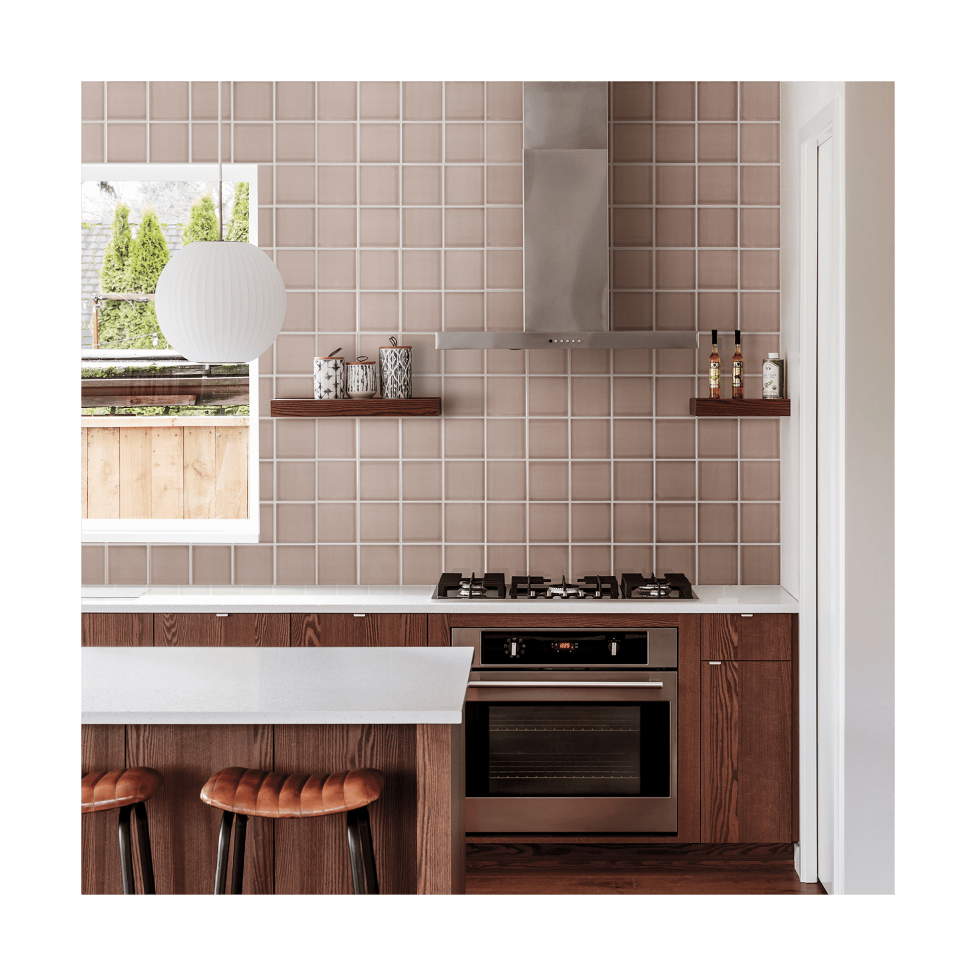 Latte 6x6 Ceramic Tile - Cemento Collection