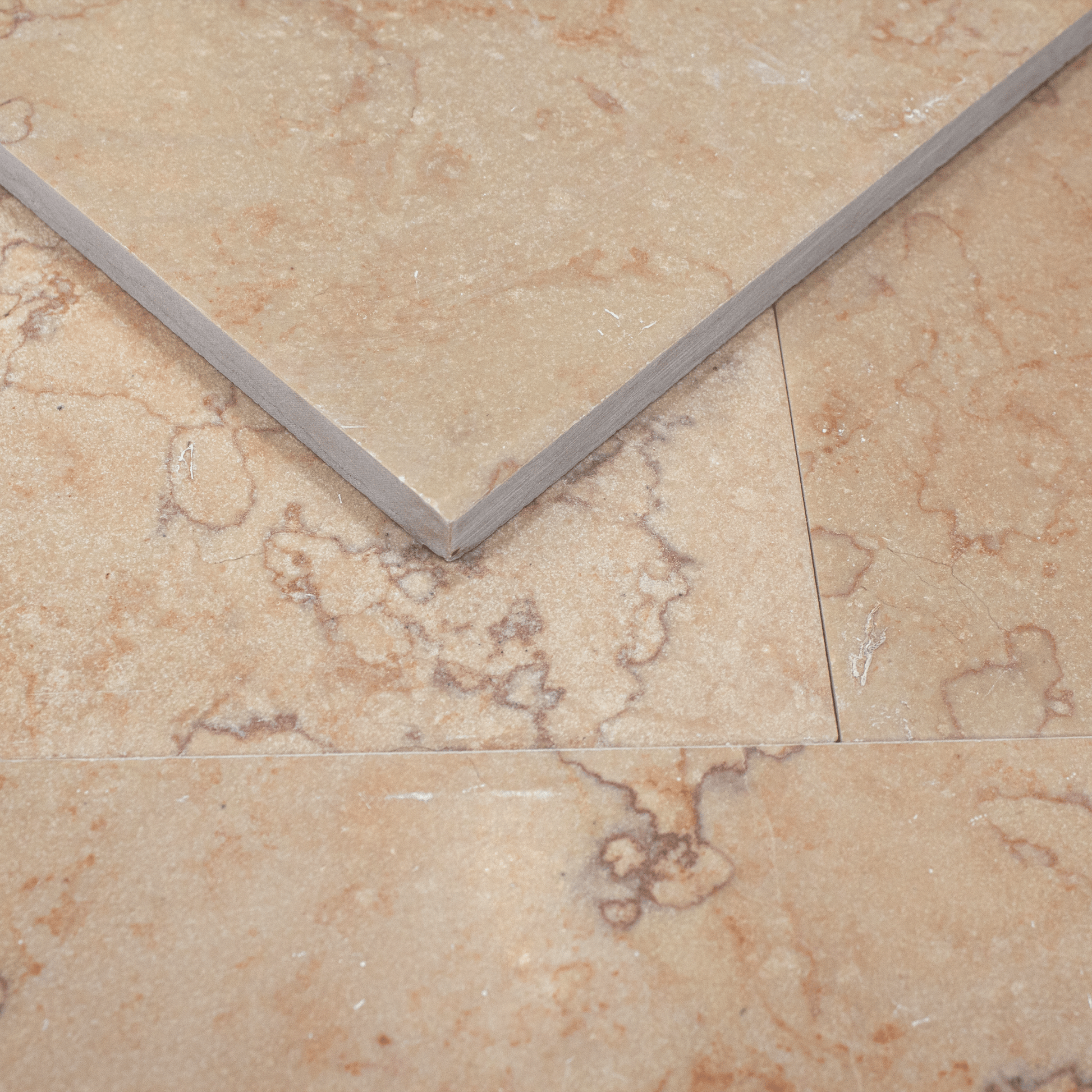 Limestone 12x12 Rose Brushed and Honed Tile - Cemento Collection