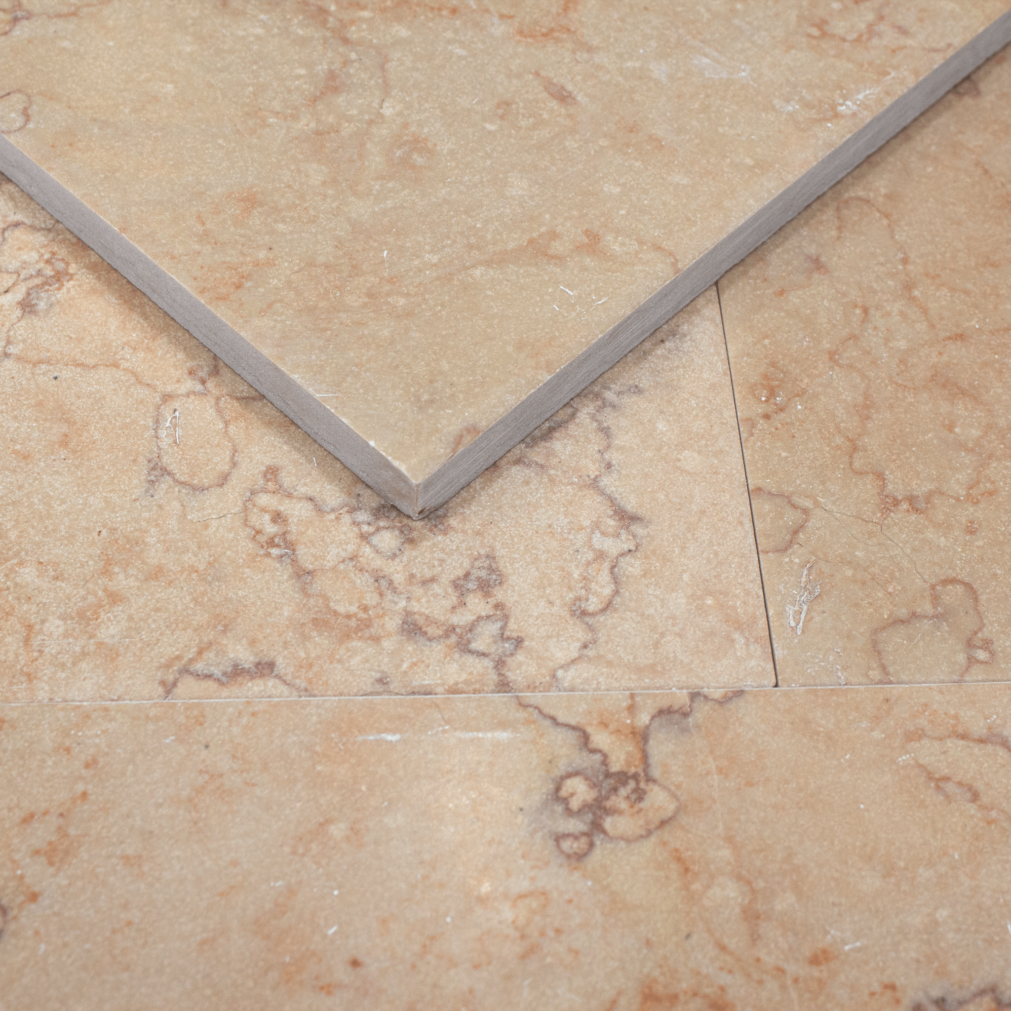 Limestone 12x12 Rose Brushed and Honed Tile - Cemento Collection