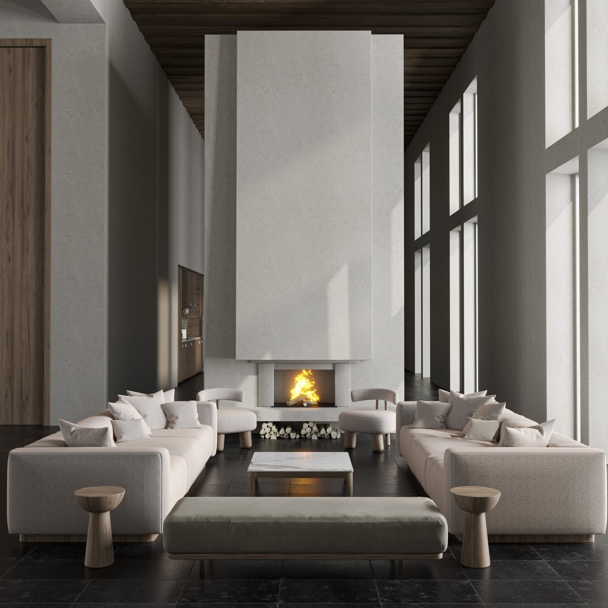 Limestone 16x24 Alexandria Black Hand Cut Tile - Cemento Collection