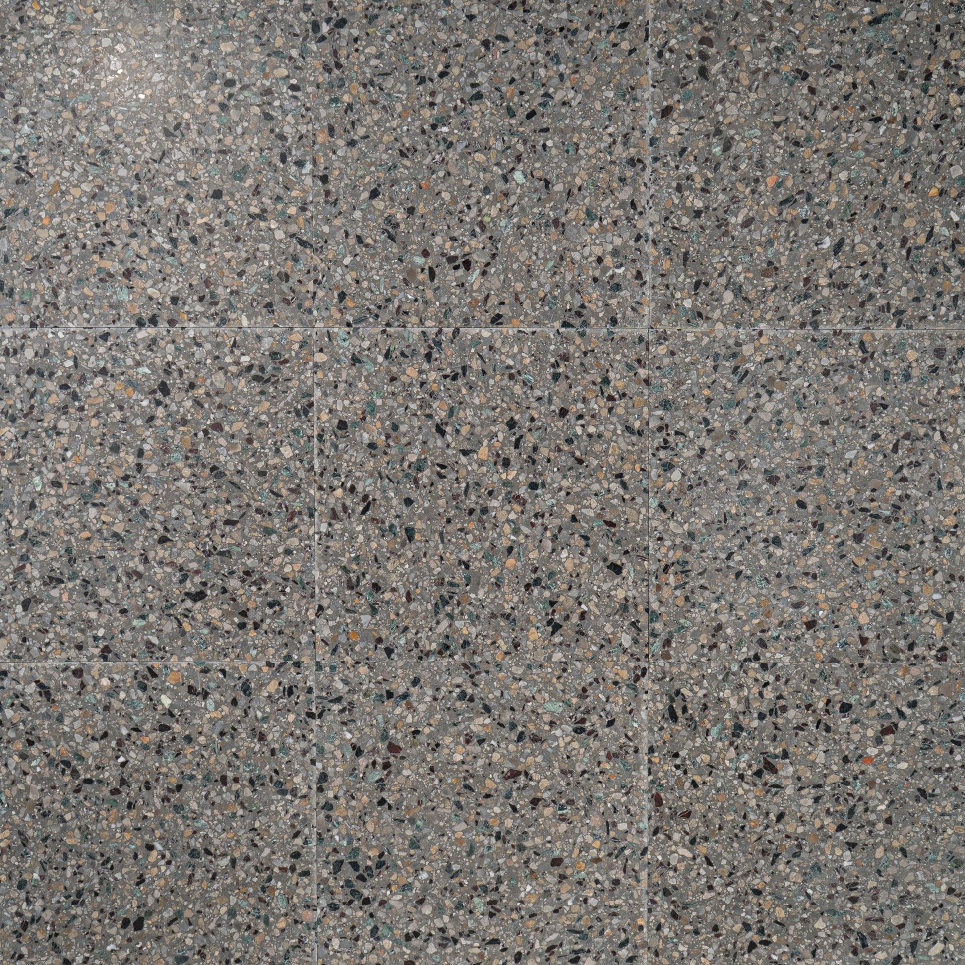 Gray terrazzo tile