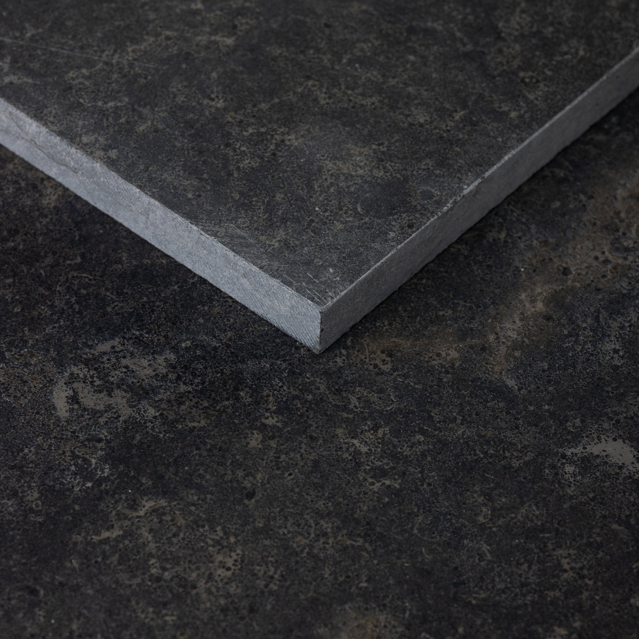 Lisbon Fossil Limestone 16x16 Leathered Tile - Cemento Collection