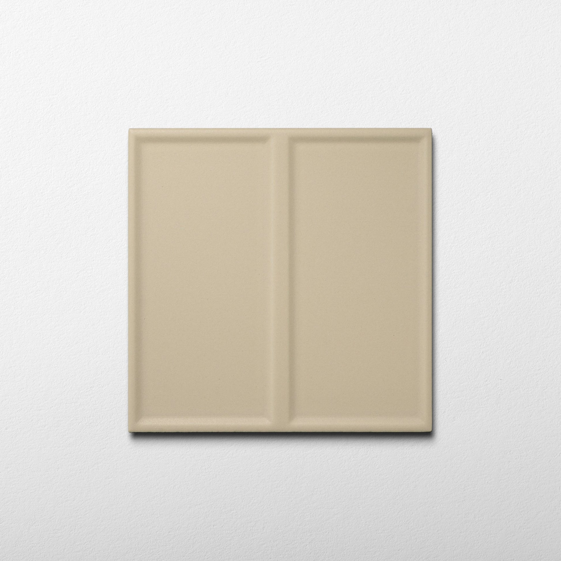 Macaron Domino Almond Butter 5x5 Matte Ceramic Tile - Cemento Collection