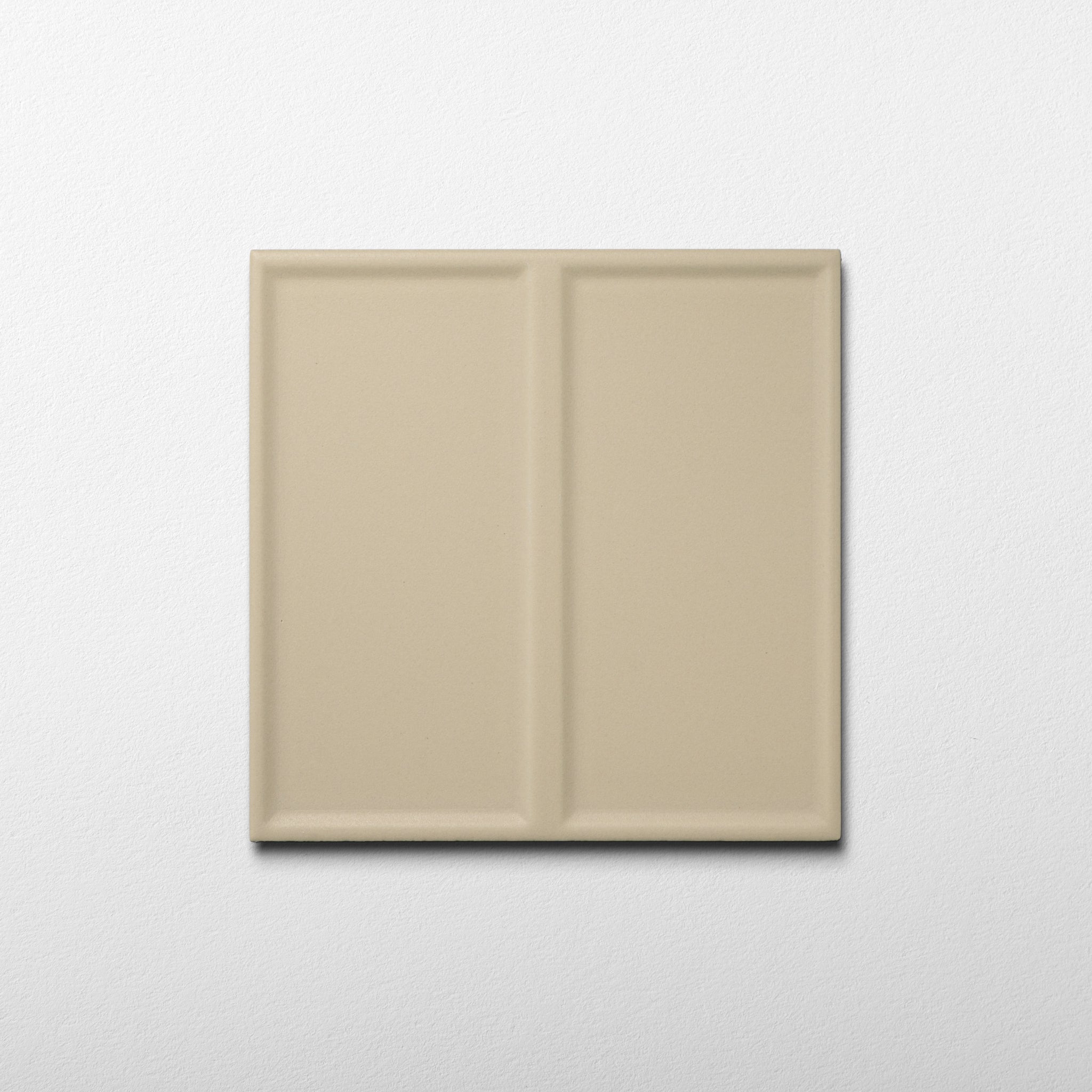 Macaron Domino Almond Butter 5x5 Matte Ceramic Tile - Cemento Collection