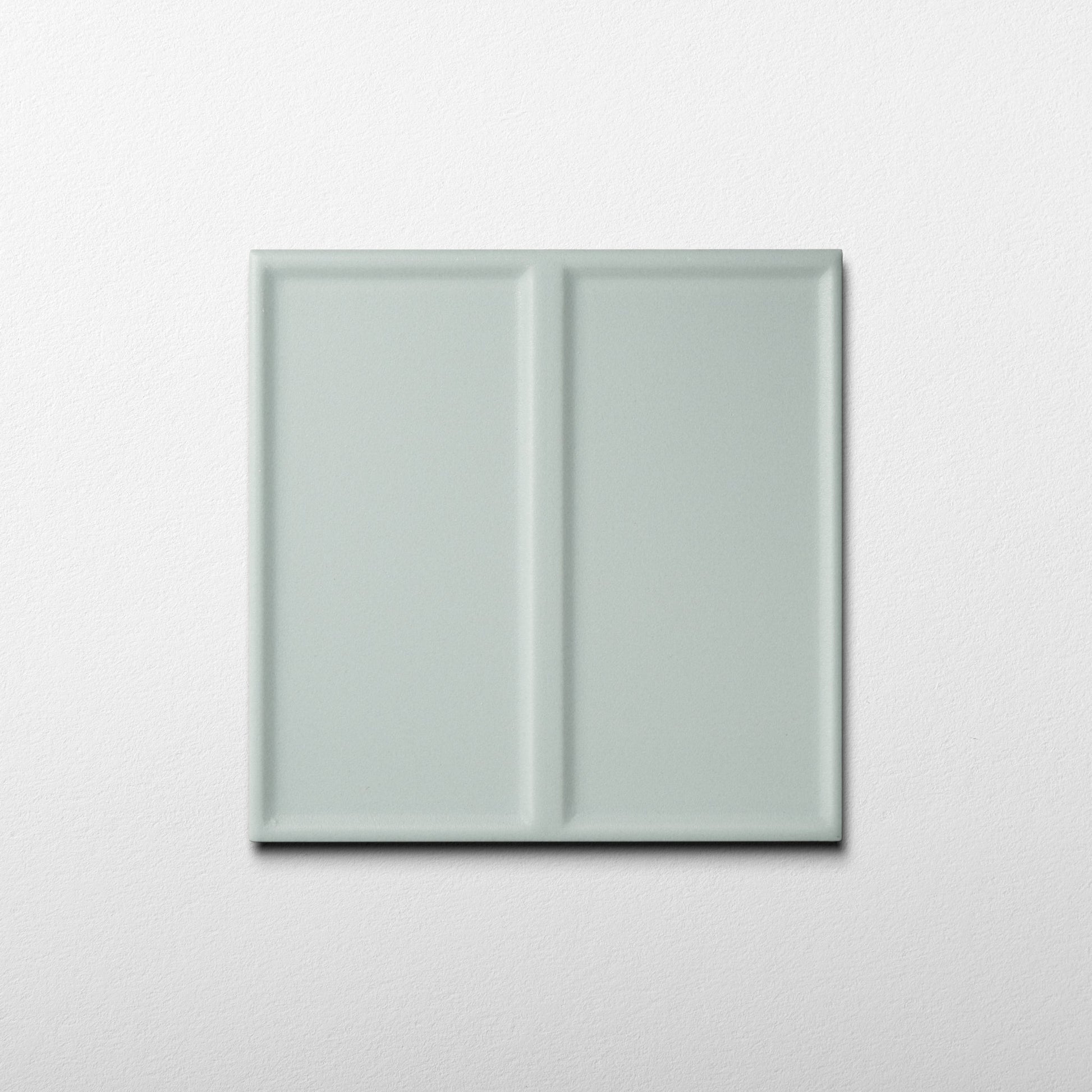 Macaron Domino Blue Cream 5x5 Matte Ceramic Tile - Cemento Collection