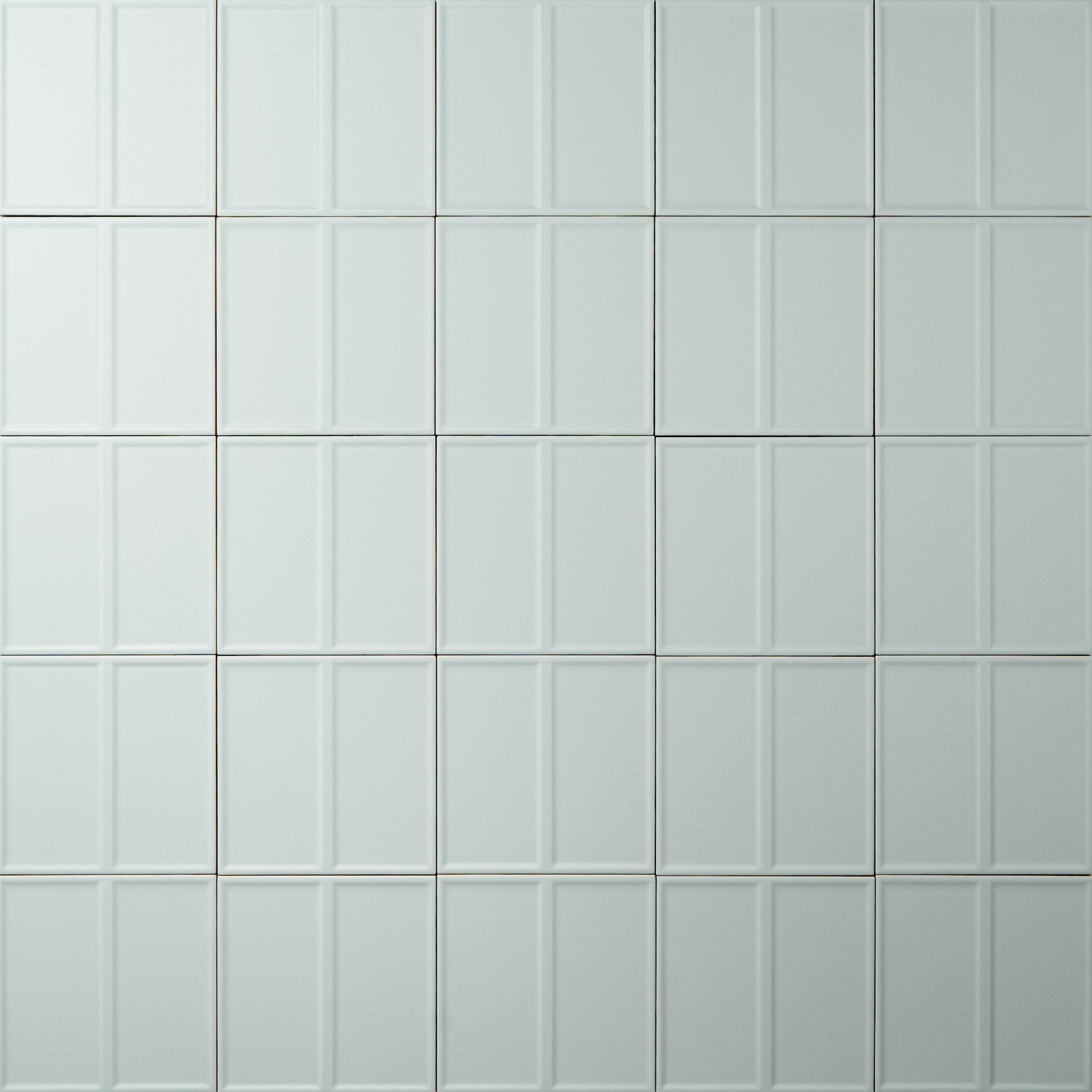 Macaron Domino Blue Cream 5x5 Matte Ceramic Tile - Cemento Collection