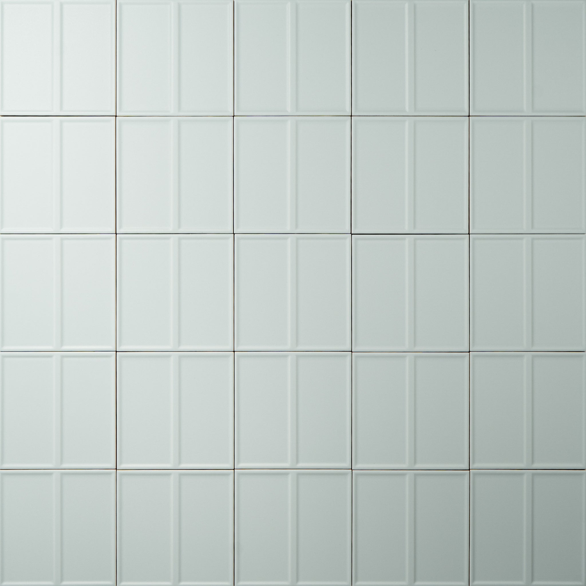 Macaron Domino Blue Cream 5x5 Matte Ceramic Tile - Cemento Collection