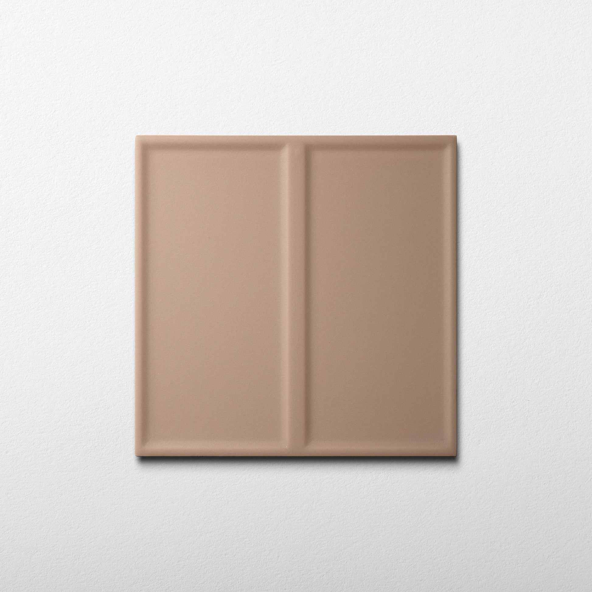 Macaron Domino Blush Toffee 5x5 Matte Ceramic Tile - Cemento Collection