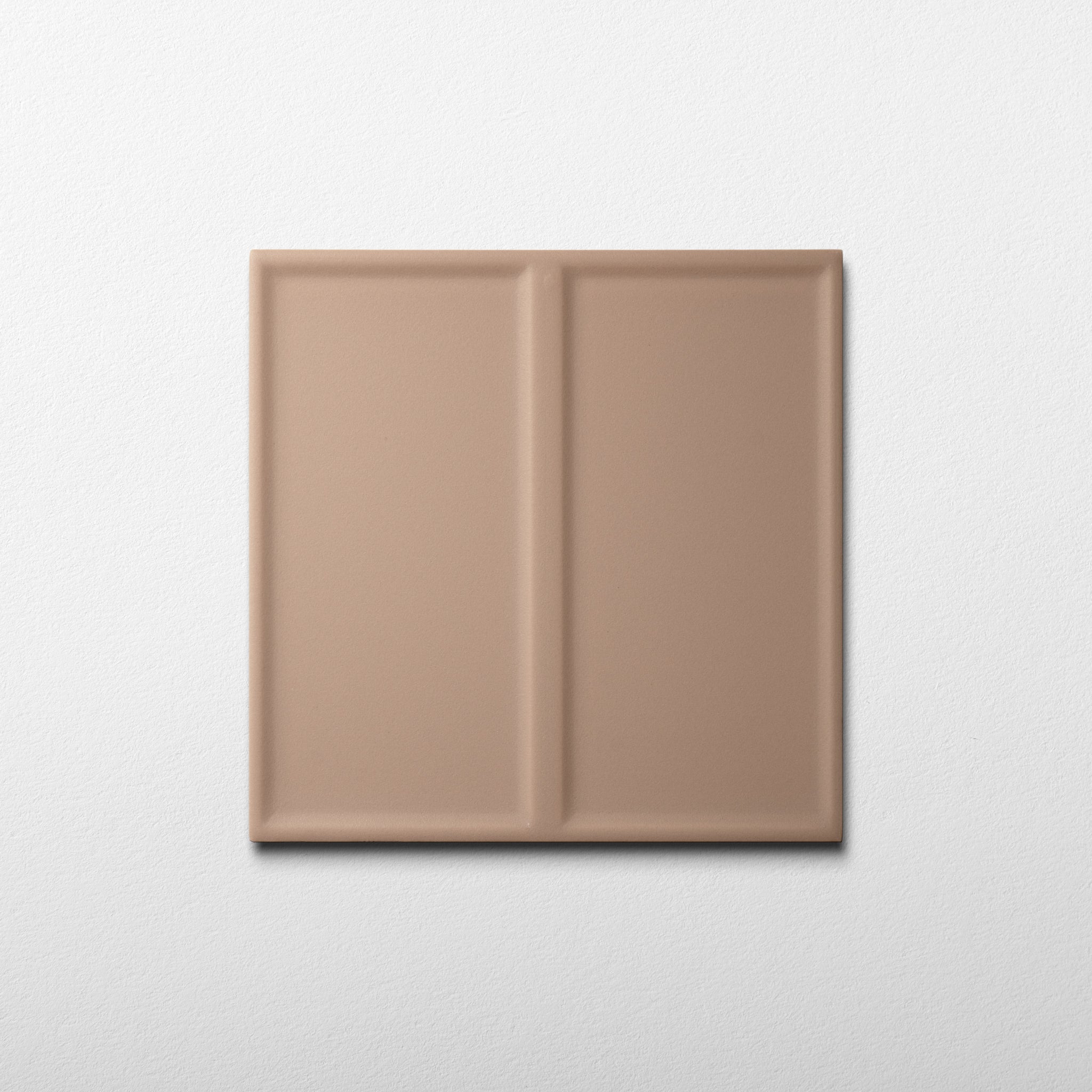 Macaron Domino Blush Toffee 5x5 Matte Ceramic Tile - Cemento Collection