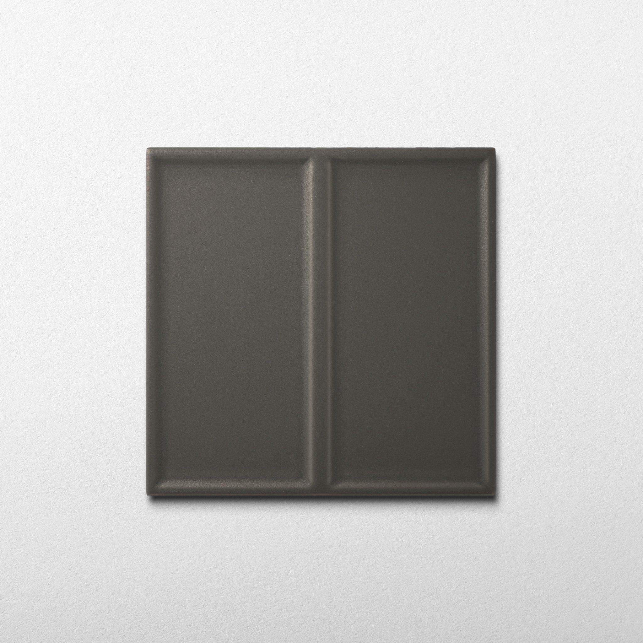 Macaron Domino Cocoa Ash 5x5 Matte Ceramic Tile - Cemento Collection