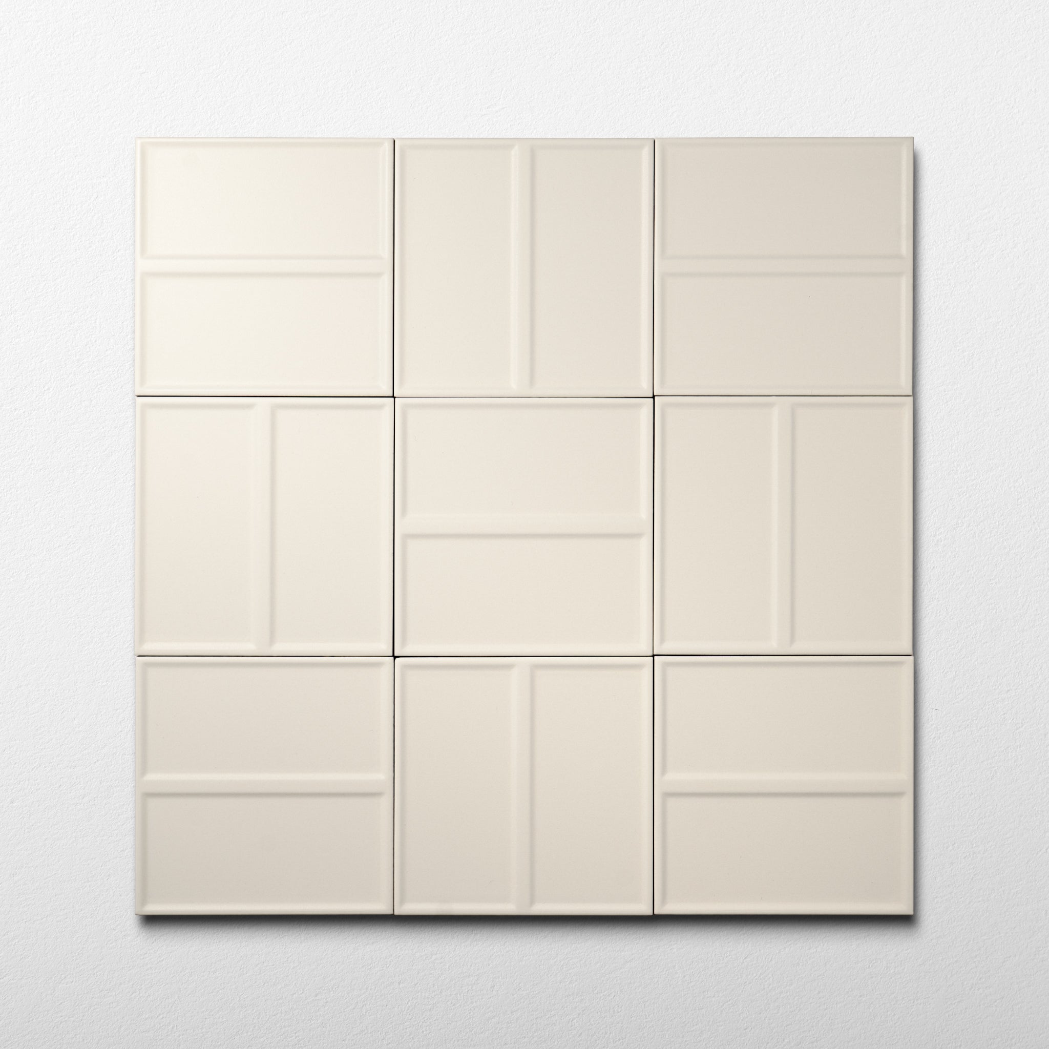 Macaron Domino Coconut Flake 5x5 Matte Ceramic Tile - Cemento Collection