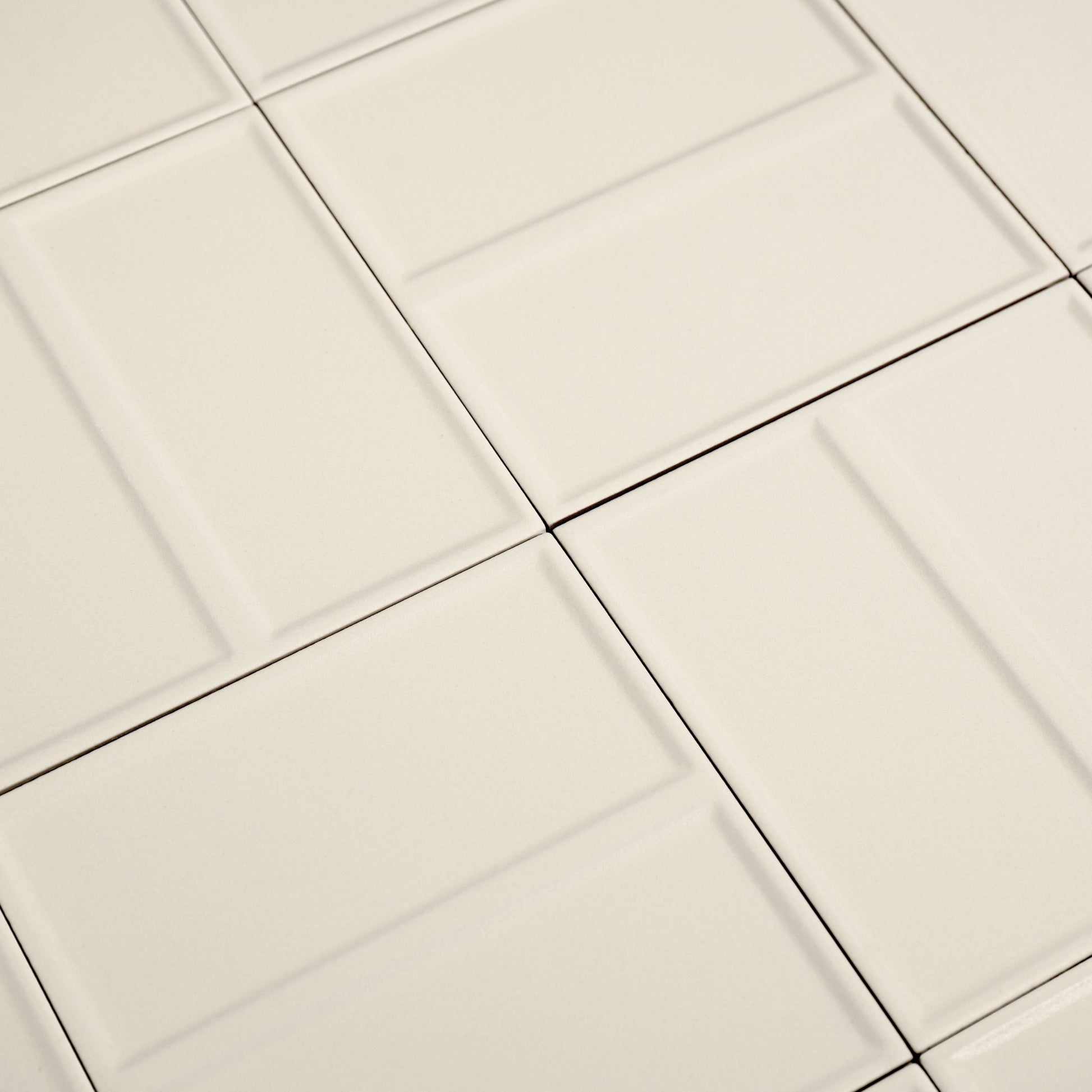 Macaron Domino Coconut Flake 5x5 Matte Ceramic Tile - Cemento Collection