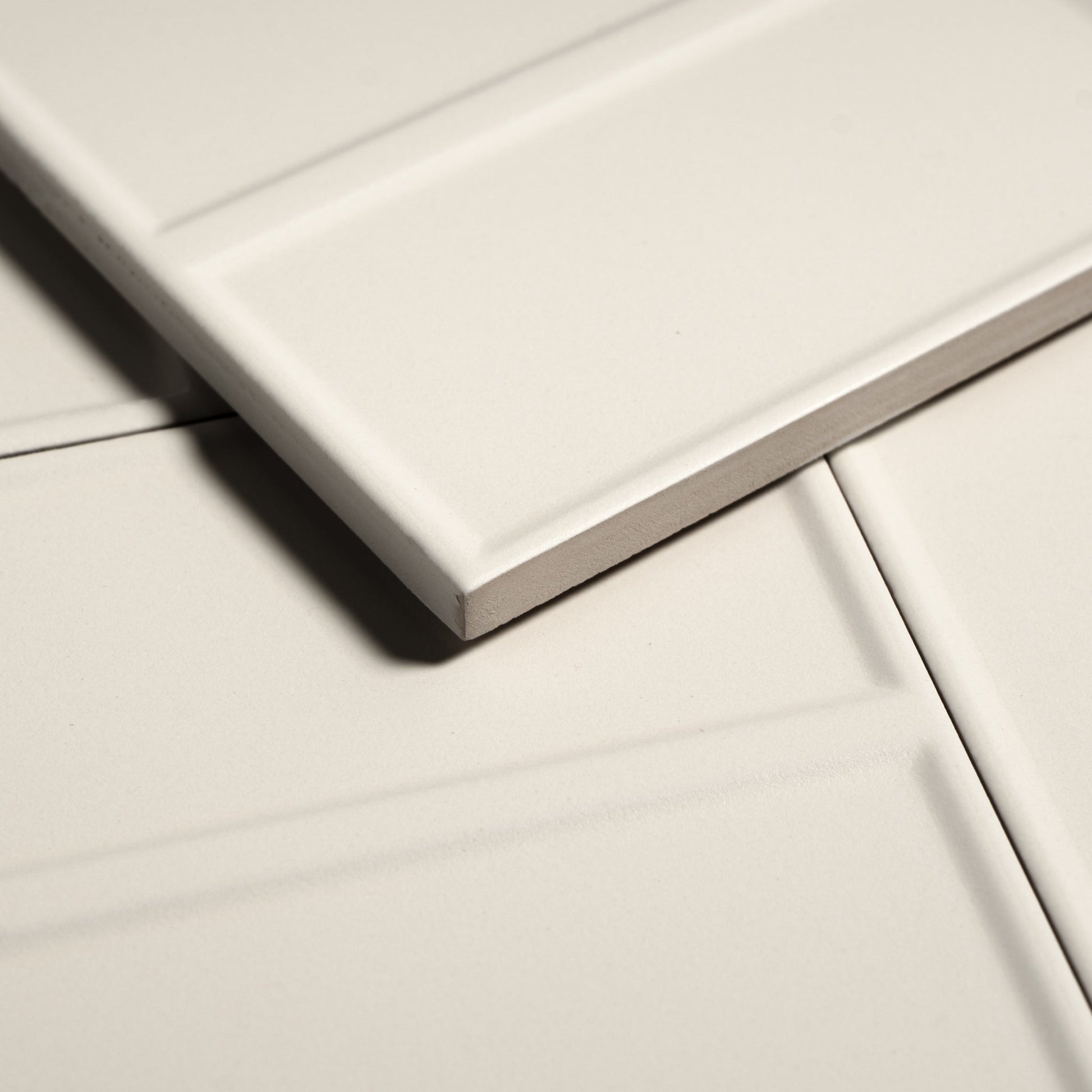 Macaron Domino Coconut Flake 5x5 Matte Ceramic Tile - Cemento Collection