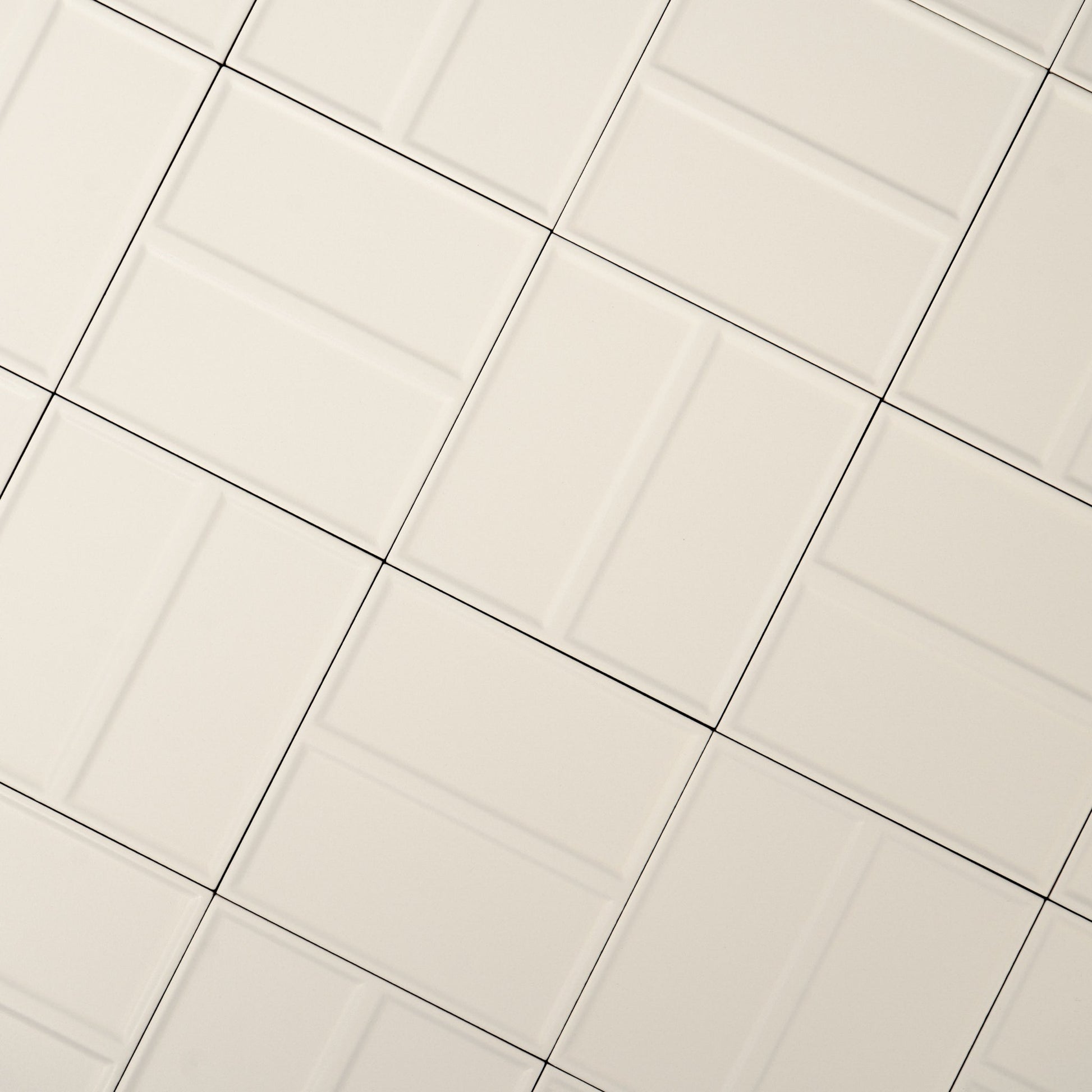Macaron Domino Coconut Flake 5x5 Matte Ceramic Tile - Cemento Collection