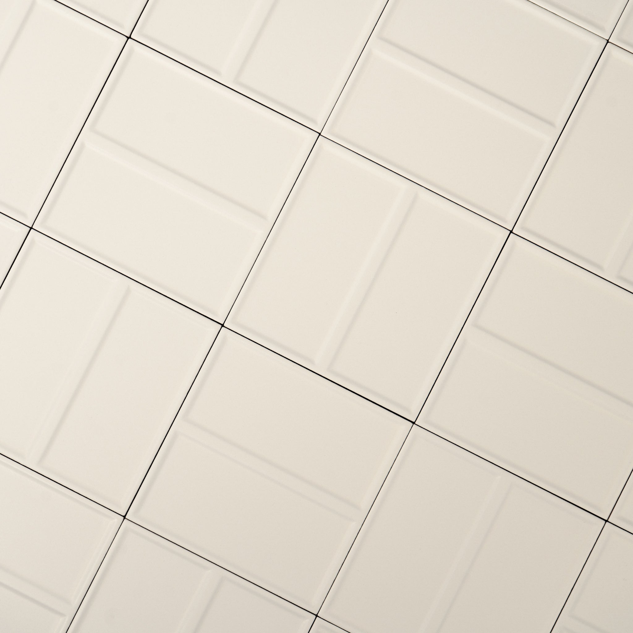 Macaron Domino Coconut Flake 5x5 Matte Ceramic Tile - Cemento Collection