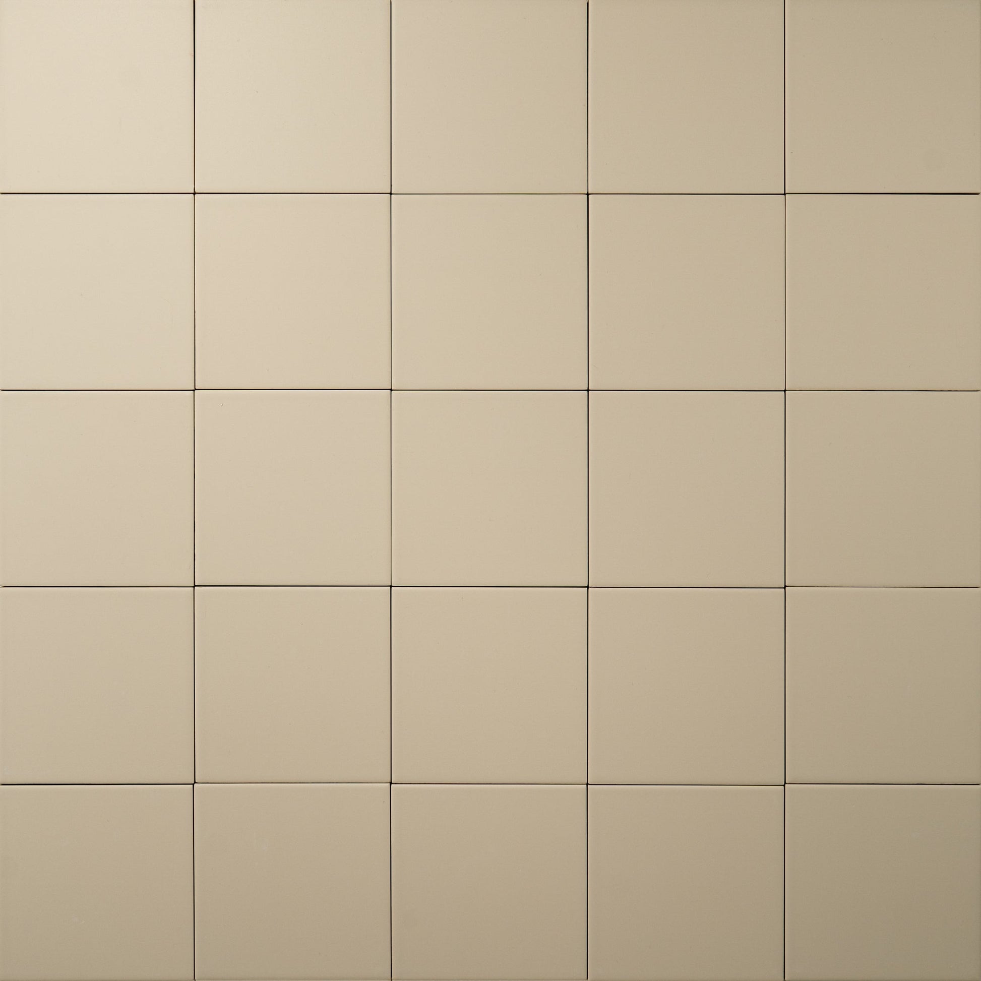 Macaron Flat Almond Butter 5x5 Matte Ceramic Tile - Cemento Collection