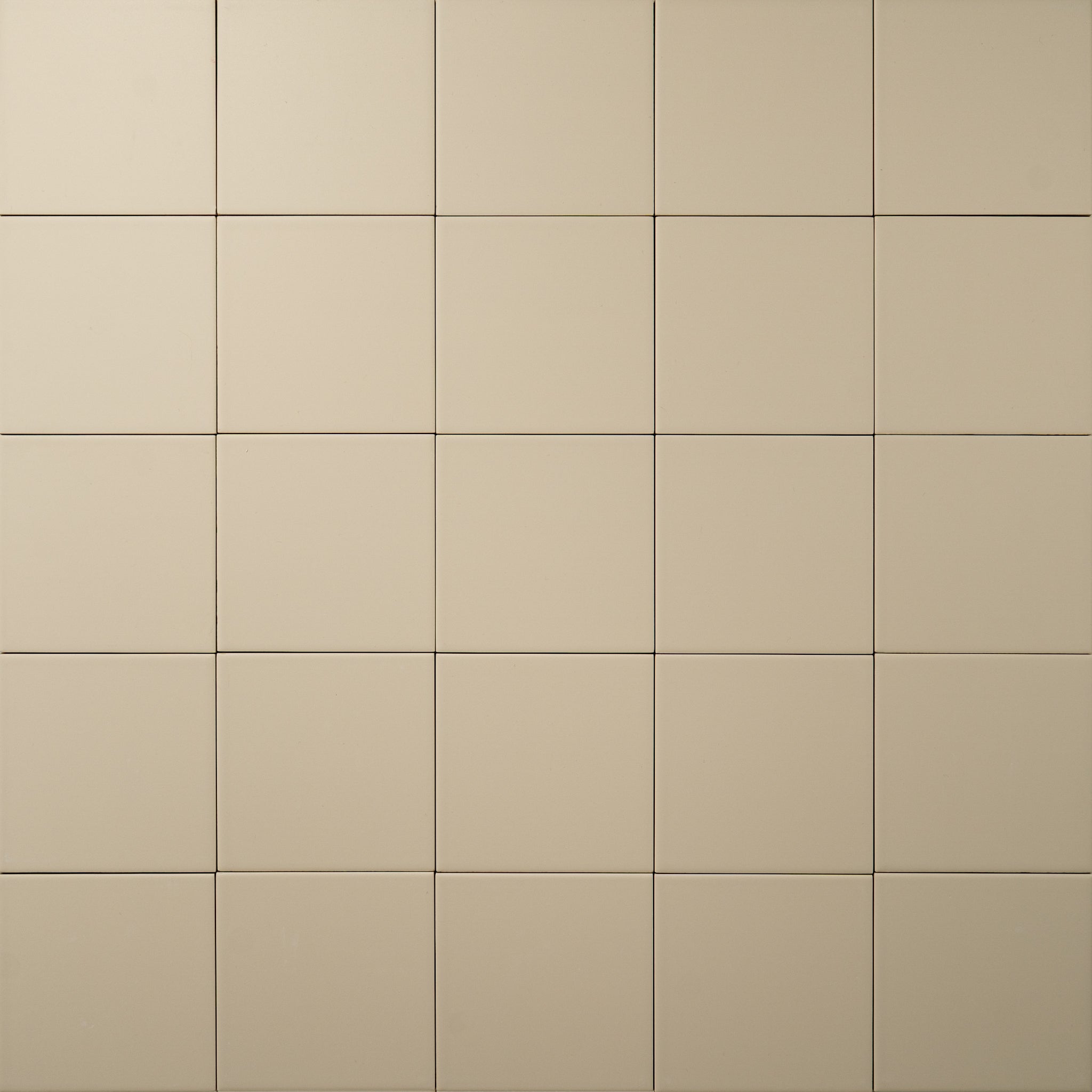 Macaron Flat Almond Butter 5x5 Matte Ceramic Tile - Cemento Collection
