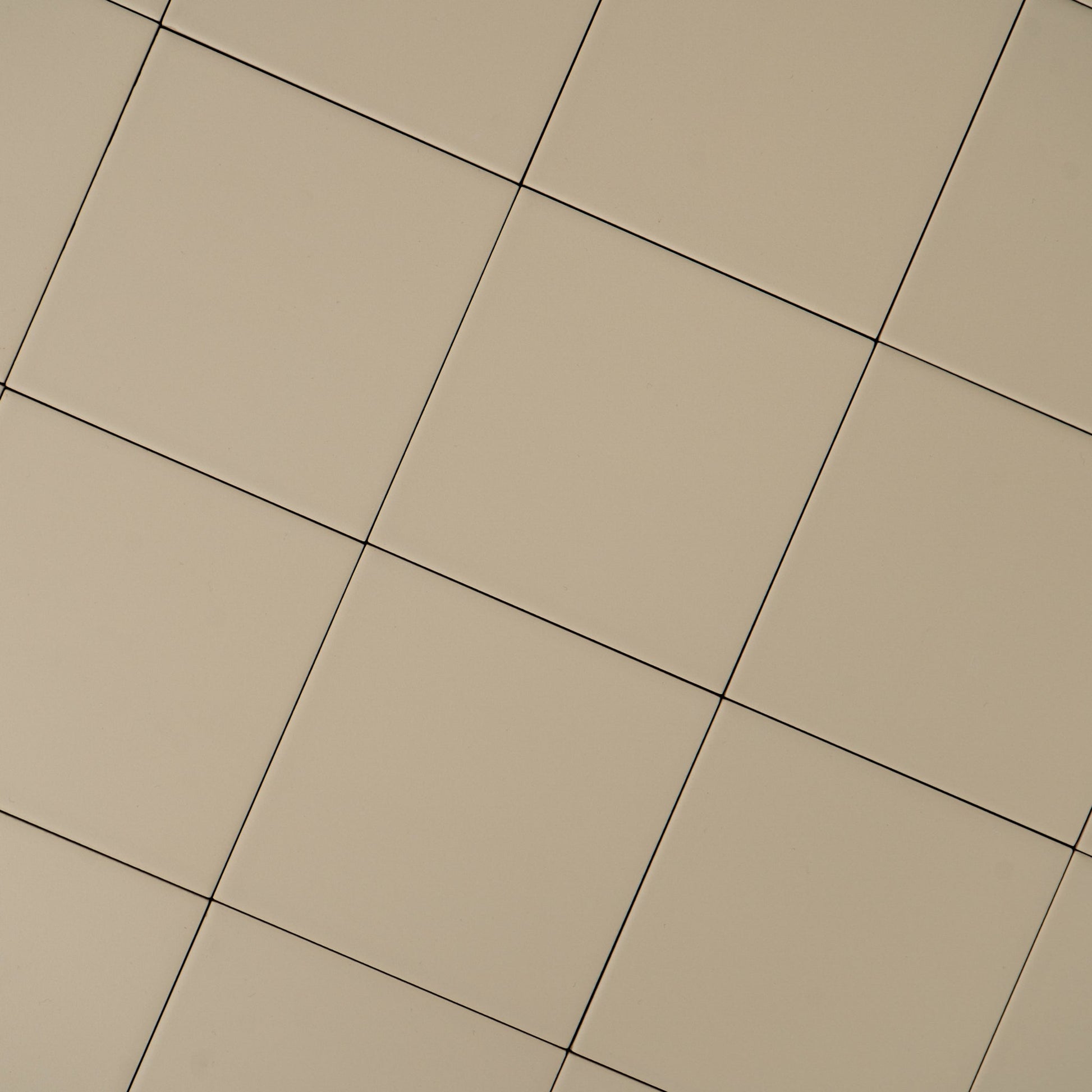 Macaron Flat Almond Butter 5x5 Matte Ceramic Tile - Cemento Collection