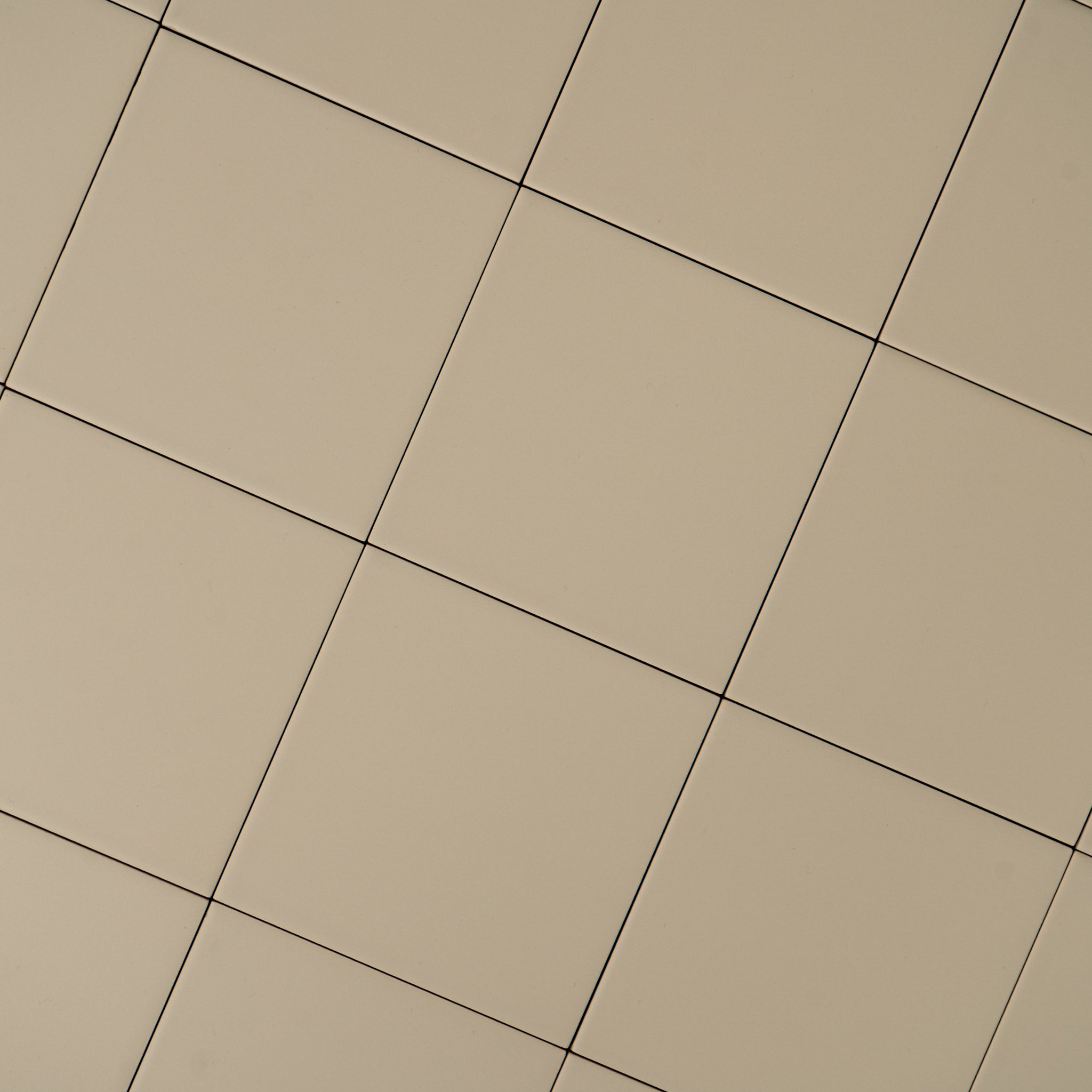 Macaron Flat Almond Butter 5x5 Matte Ceramic Tile - Cemento Collection