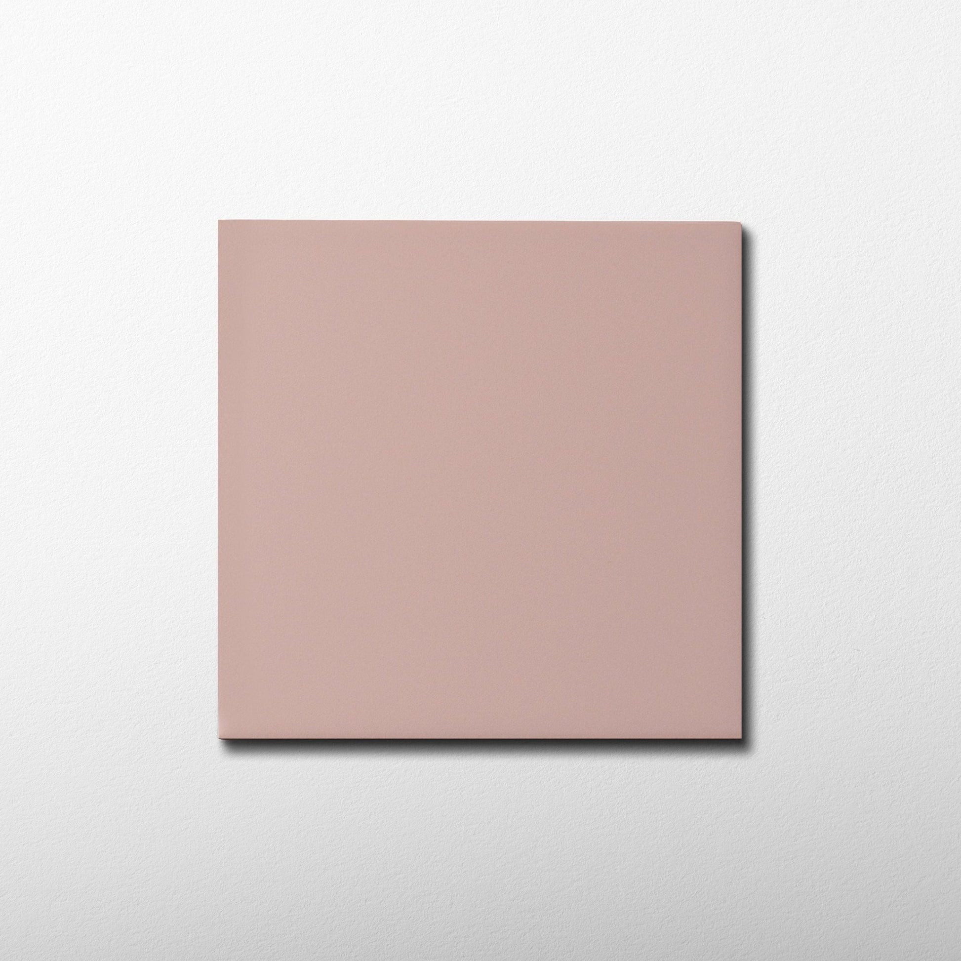 Macaron Flat Blush Toffee 5x5 Matte Ceramic Tile
