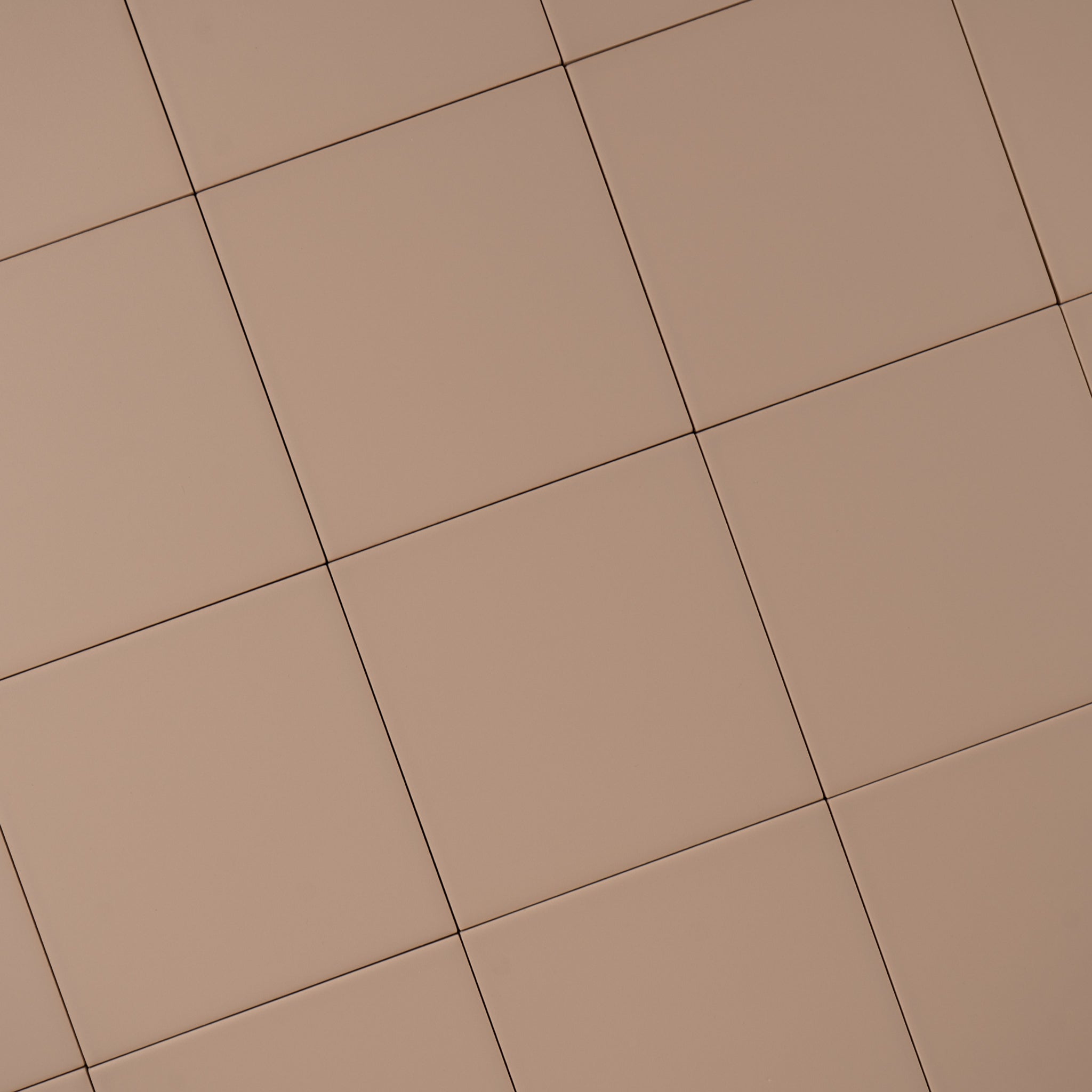 Macaron Flat Blush Toffee 5x5 Matte Ceramic Tile - Cemento Collection