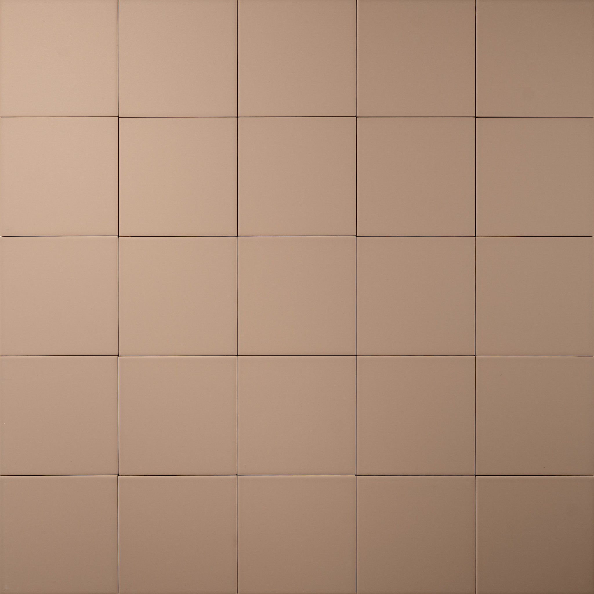 Macaron Flat Blush Toffee 5x5 Matte Ceramic Tile - Cemento Collection