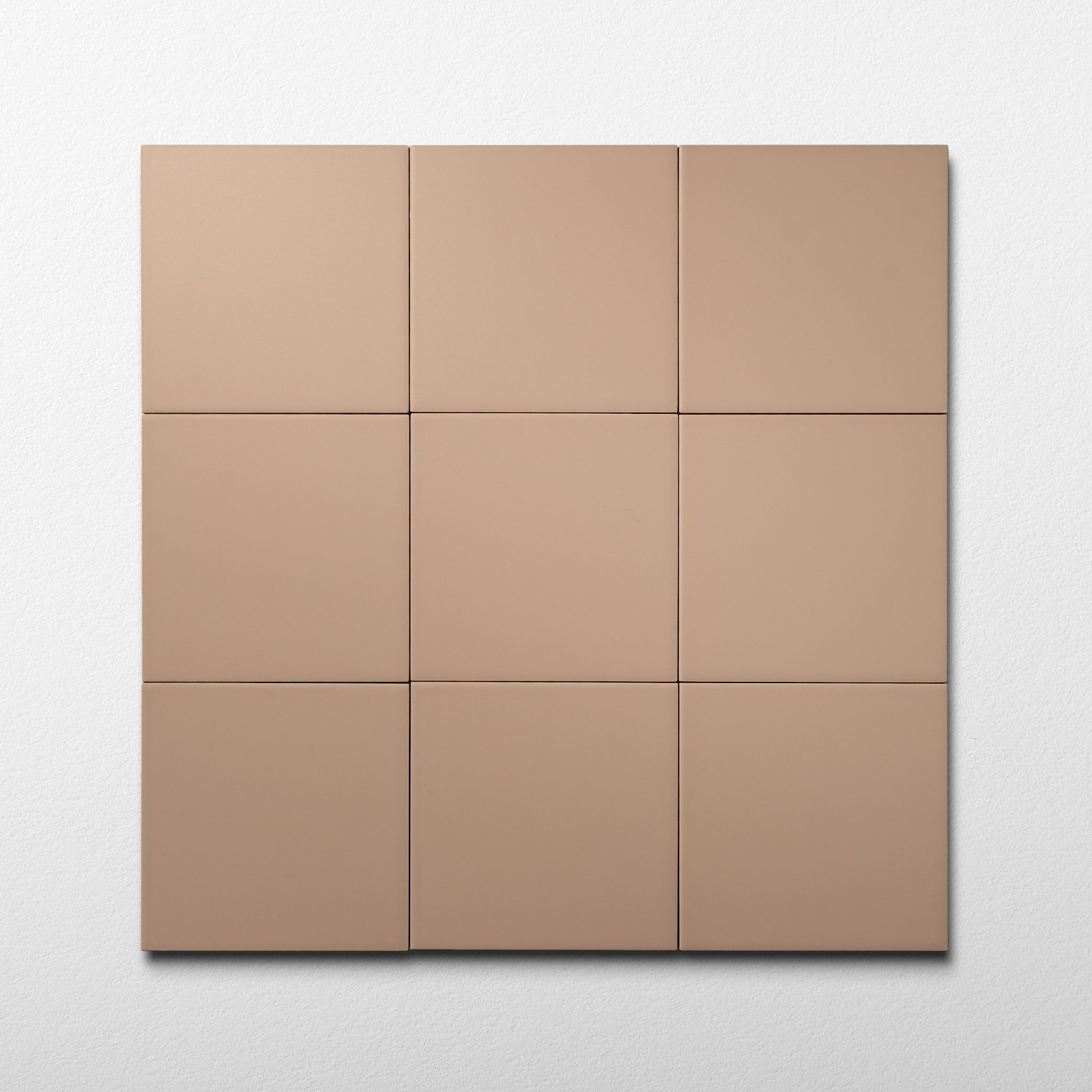 Macaron Flat Blush Toffee 5x5 Matte Ceramic Tile - Cemento Collection