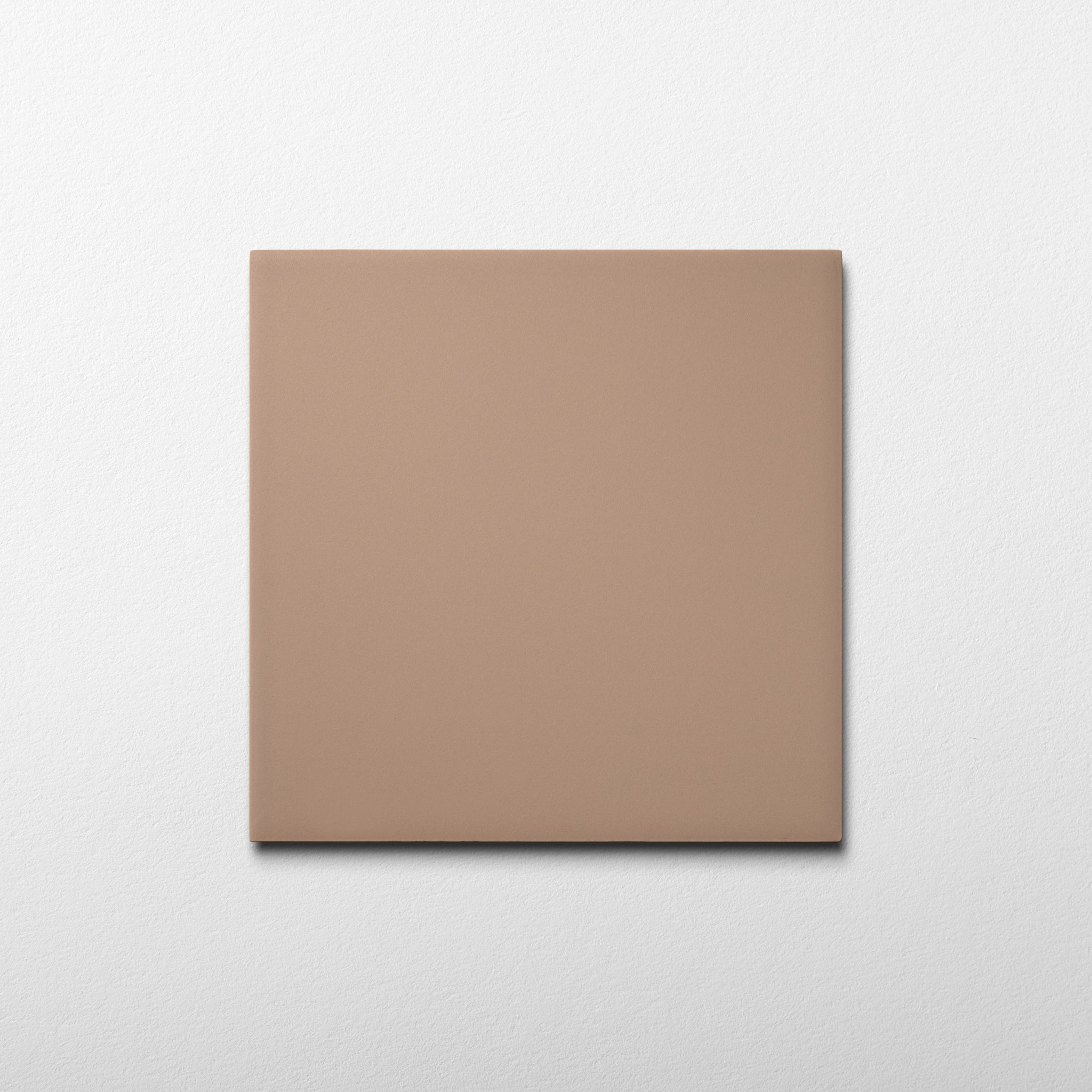 Macaron Flat Blush Toffee 5x5 Matte Ceramic Tile - Cemento Collection