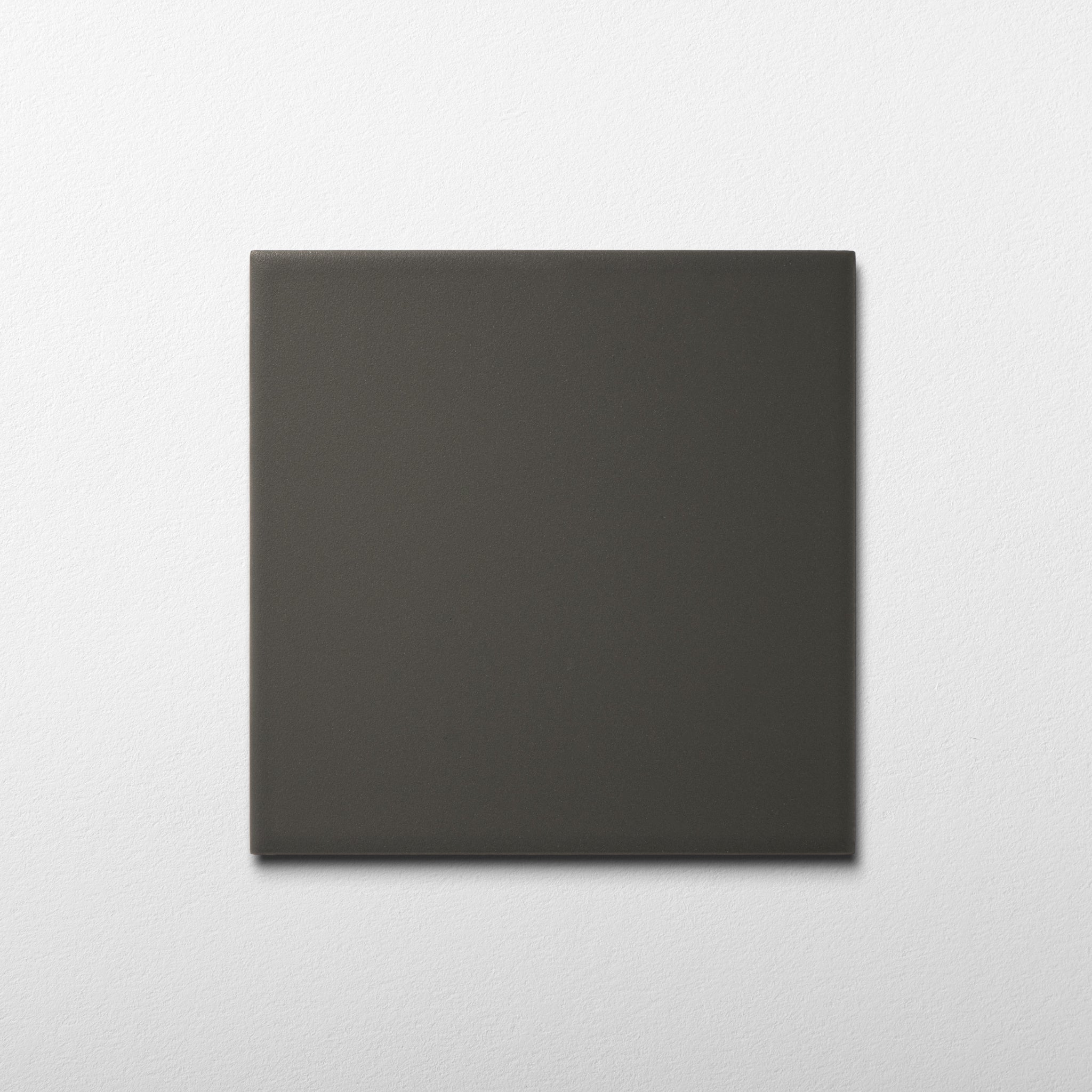 Macaron Flat Cocoa Ash 5x5 Matte Ceramic Tile - Cemento Collection