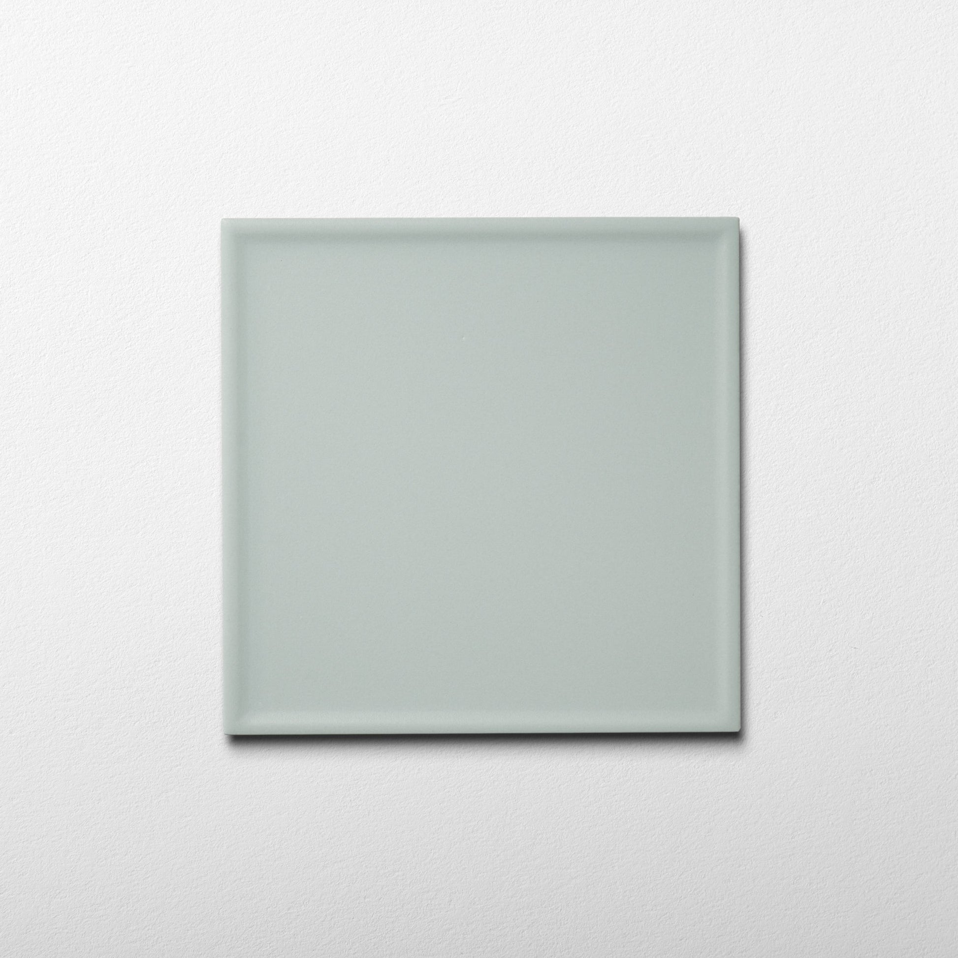 Macaron Pressed Blue Cream 5x5 Matte Ceramic Tile - Cemento Collection