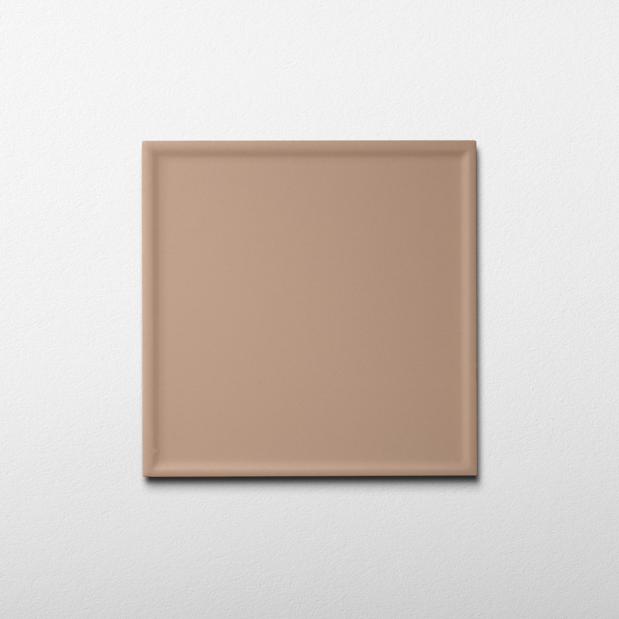 Macaron Pressed Blush Toffee 5x5 Matte Ceramic Tile - Cemento Collection
