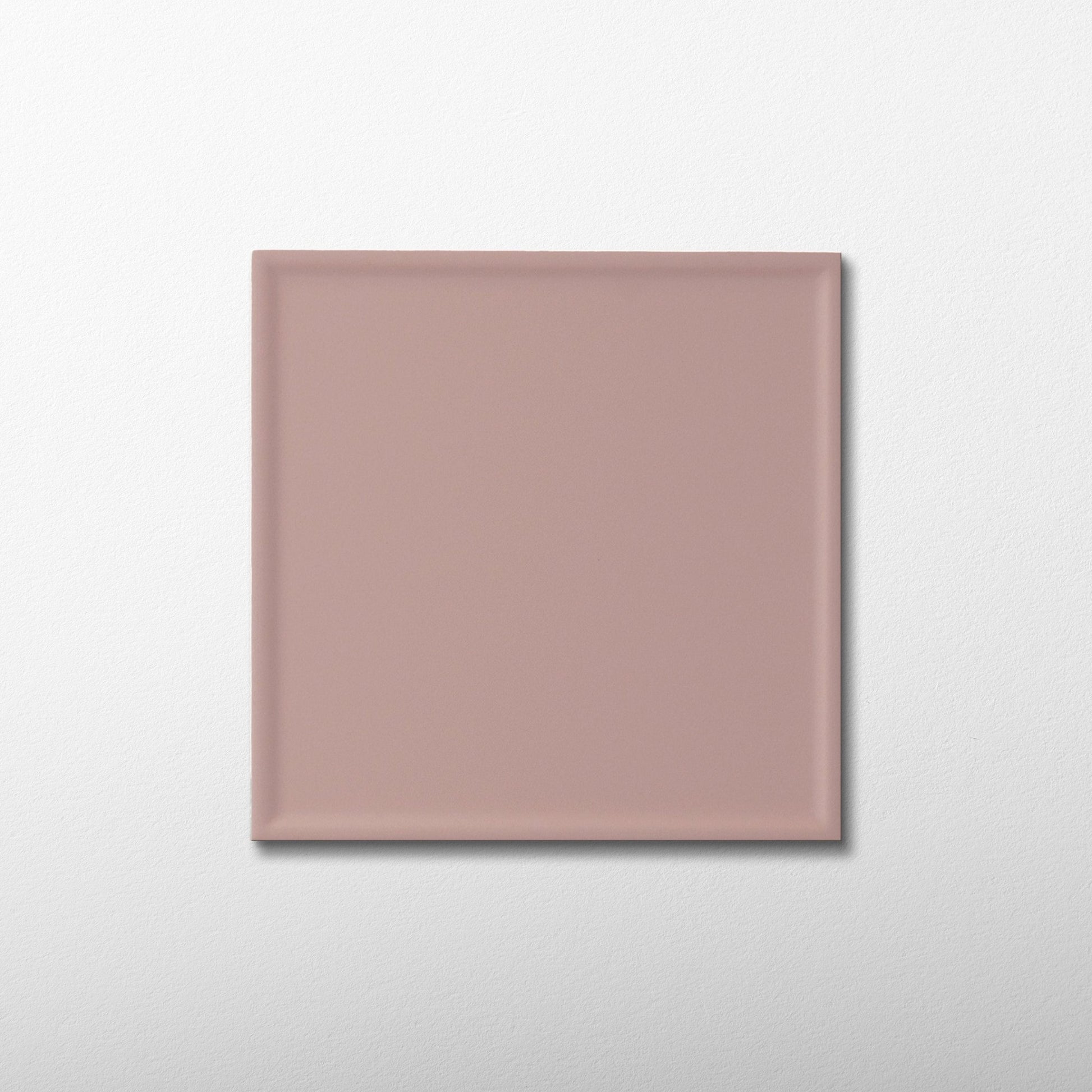 Macaron Pressed Blush Toffee 5x5 Matte Ceramic Tile