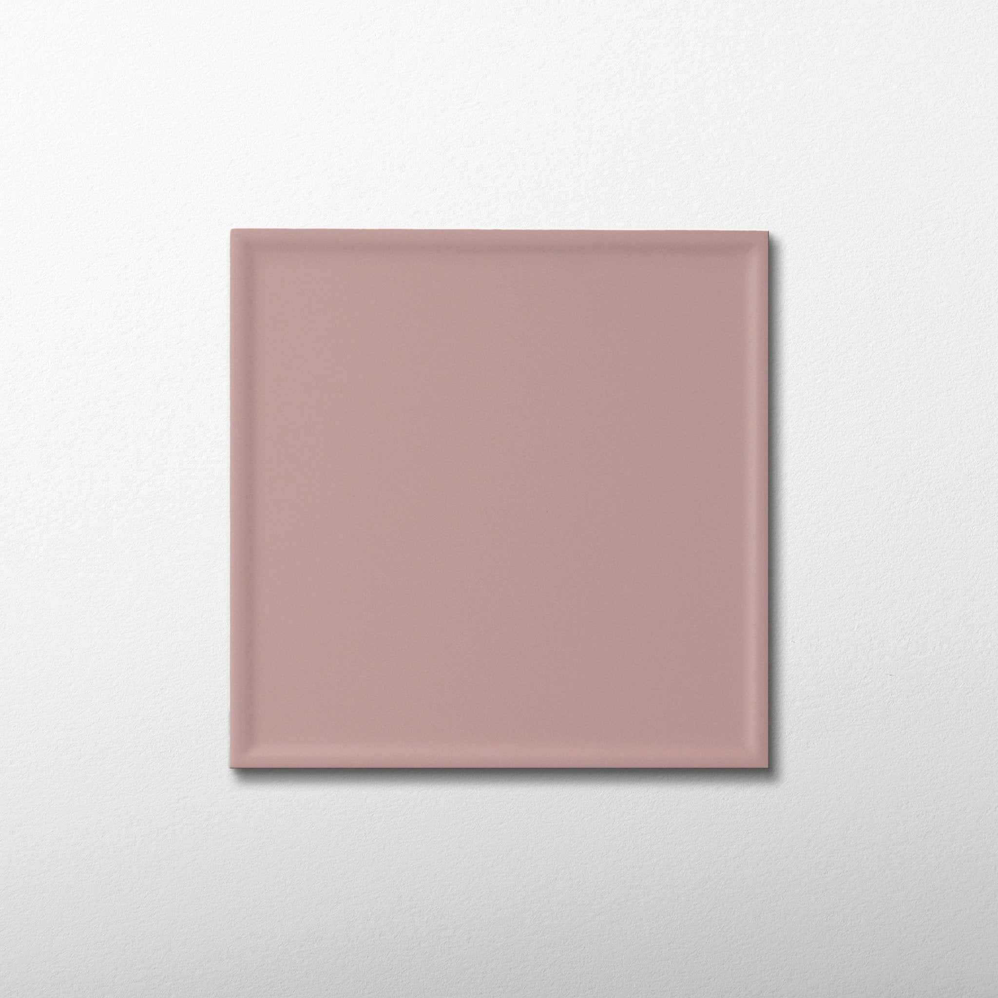 Macaron Pressed Blush Toffee 5x5 Matte Ceramic Tile