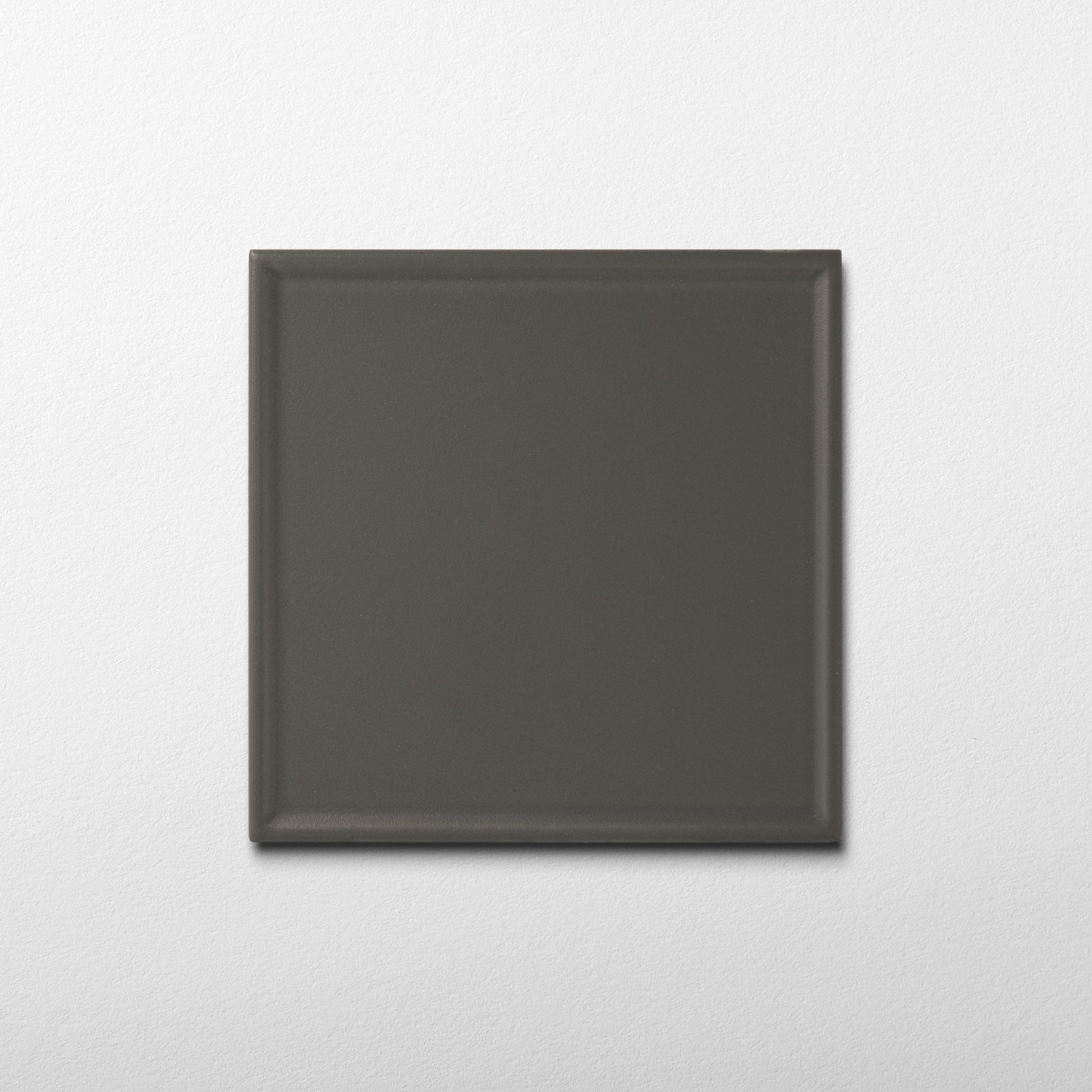 Macaron Pressed Cocoa Ash 5x5 Matte Ceramic Tile - Cemento Collection