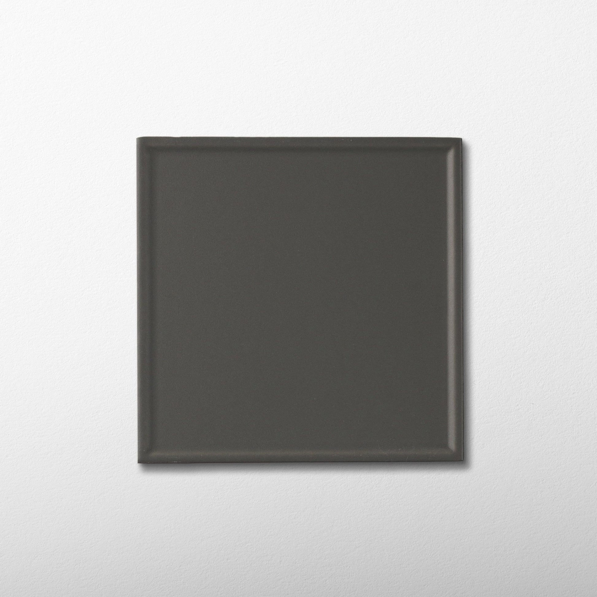 Macaron Pressed Cocoa Ash 5x5 Matte Ceramic Tile