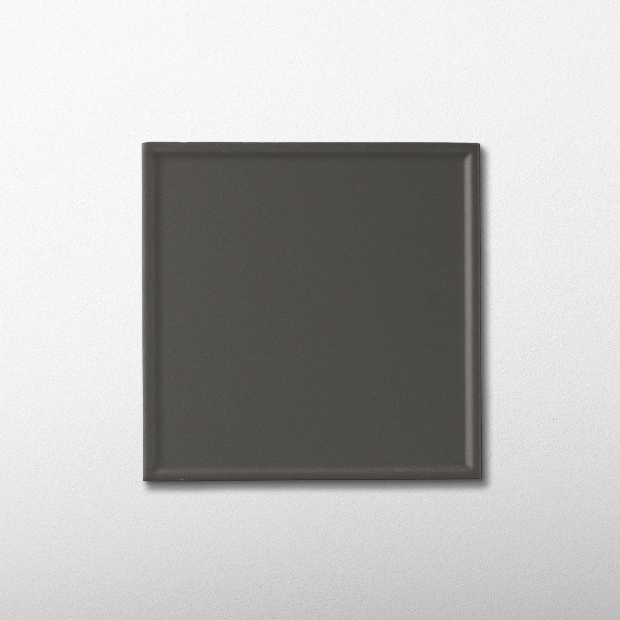 Macaron Pressed Cocoa Ash 5x5 Matte Ceramic Tile