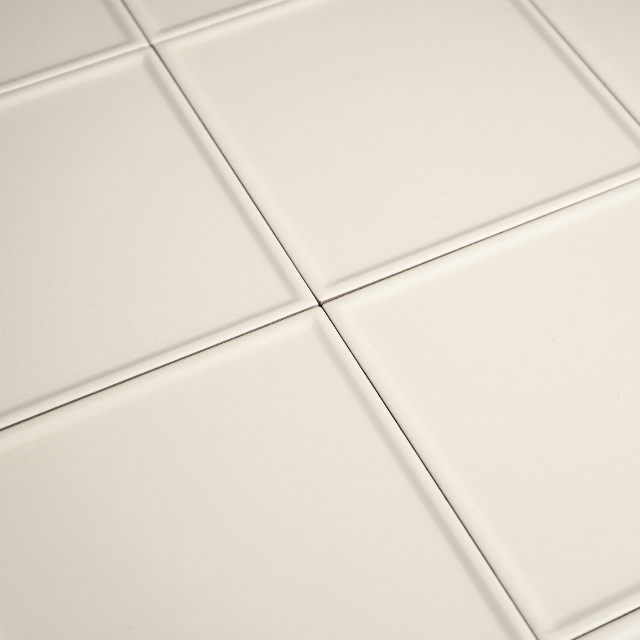 Macaron Pressed Coconut Flake 5x5 Matte Ceramic Tile - Cemento Collection