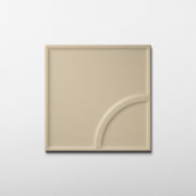 Macaron Radius Almond Butter 5x5 Matte Ceramic Tile - Cemento Collection