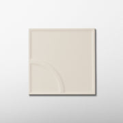 Macaron Radius Almond Butter 5x5 Matte Ceramic Tile