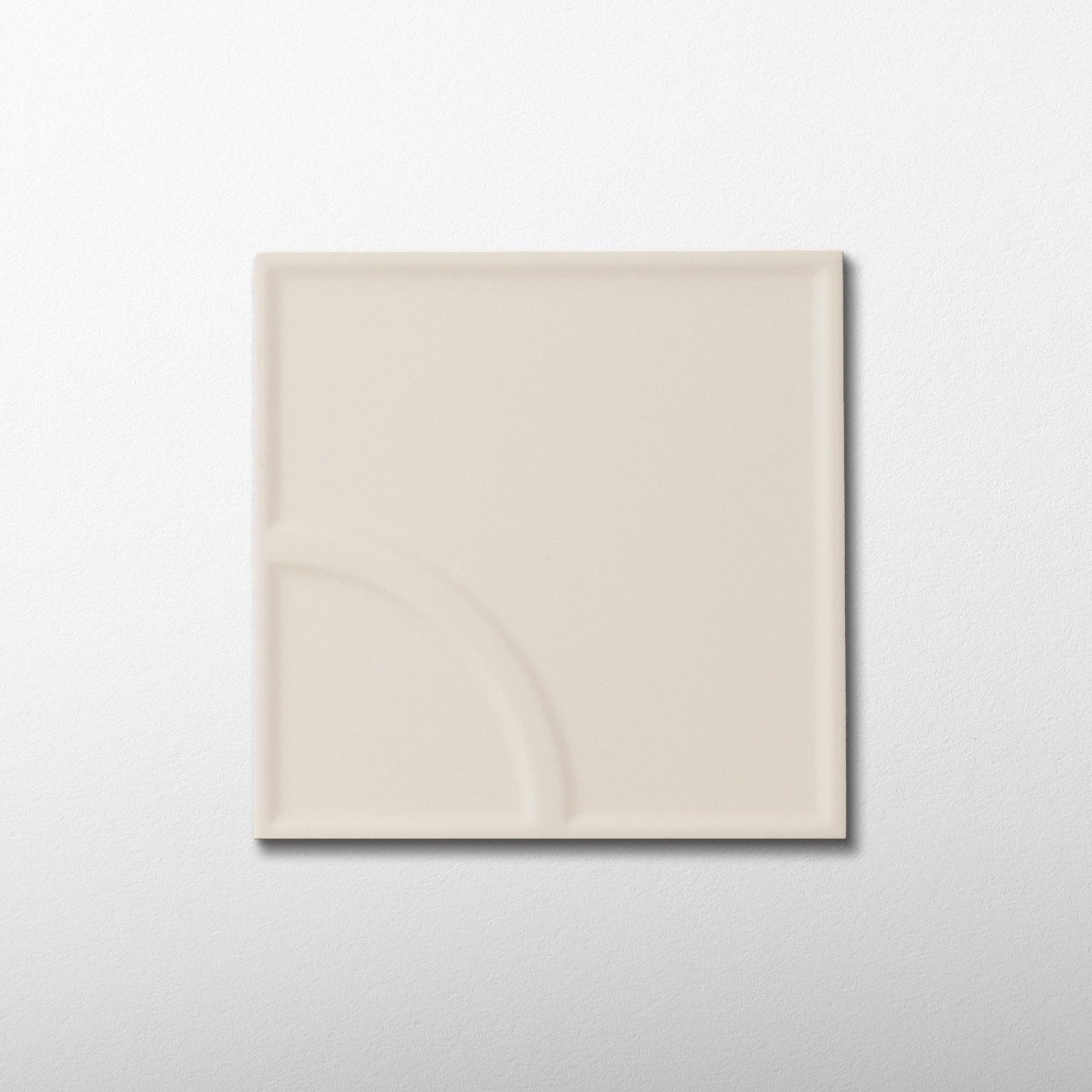 Macaron Radius Almond Butter 5x5 Matte Ceramic Tile