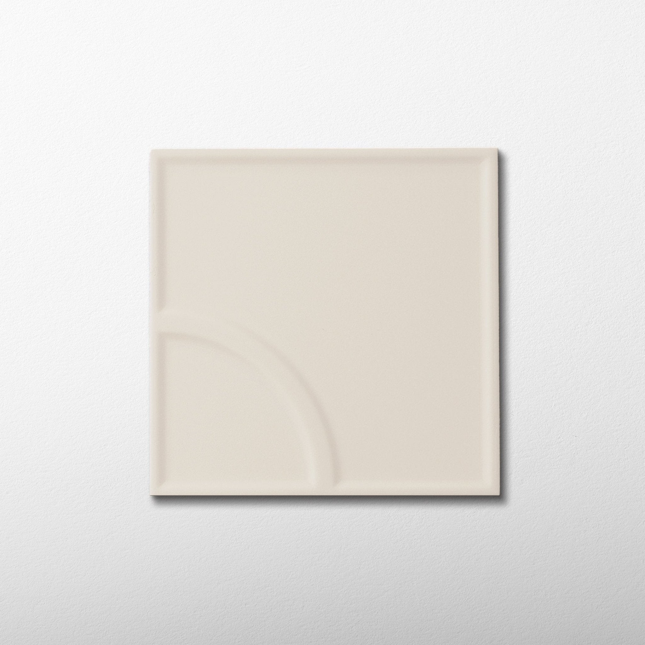 Macaron Radius Almond Butter 5x5 Matte Ceramic Tile
