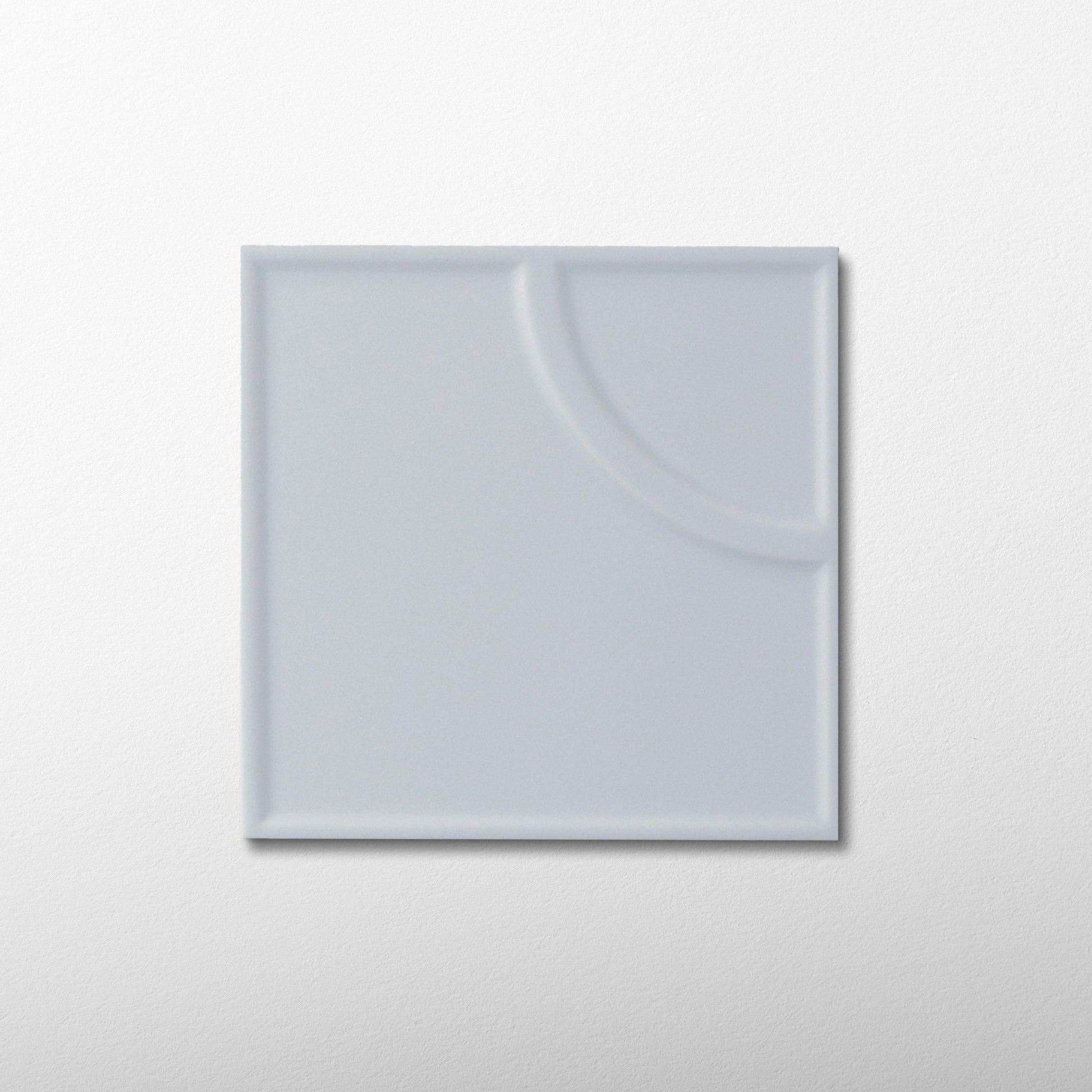 Macaron Radius Blue Cream 5x5 Matte Ceramic Tile
