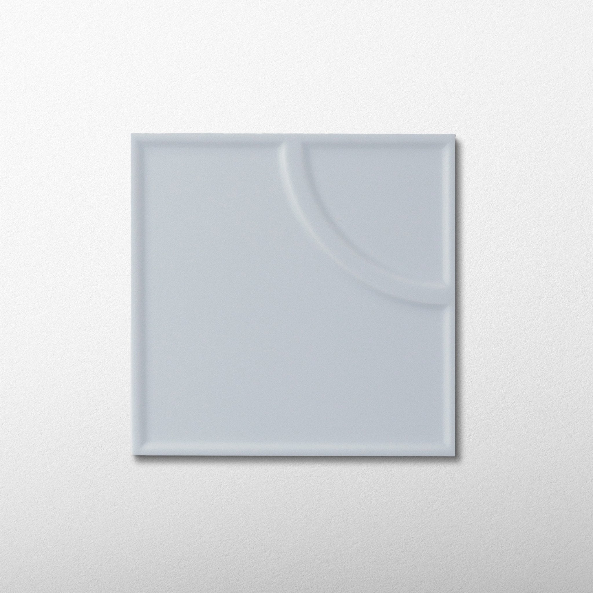 Macaron Radius Blue Cream 5x5 Matte Ceramic Tile