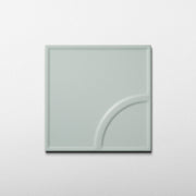 Macaron Radius Blue Cream 5x5 Matte Ceramic Tile - Cemento Collection