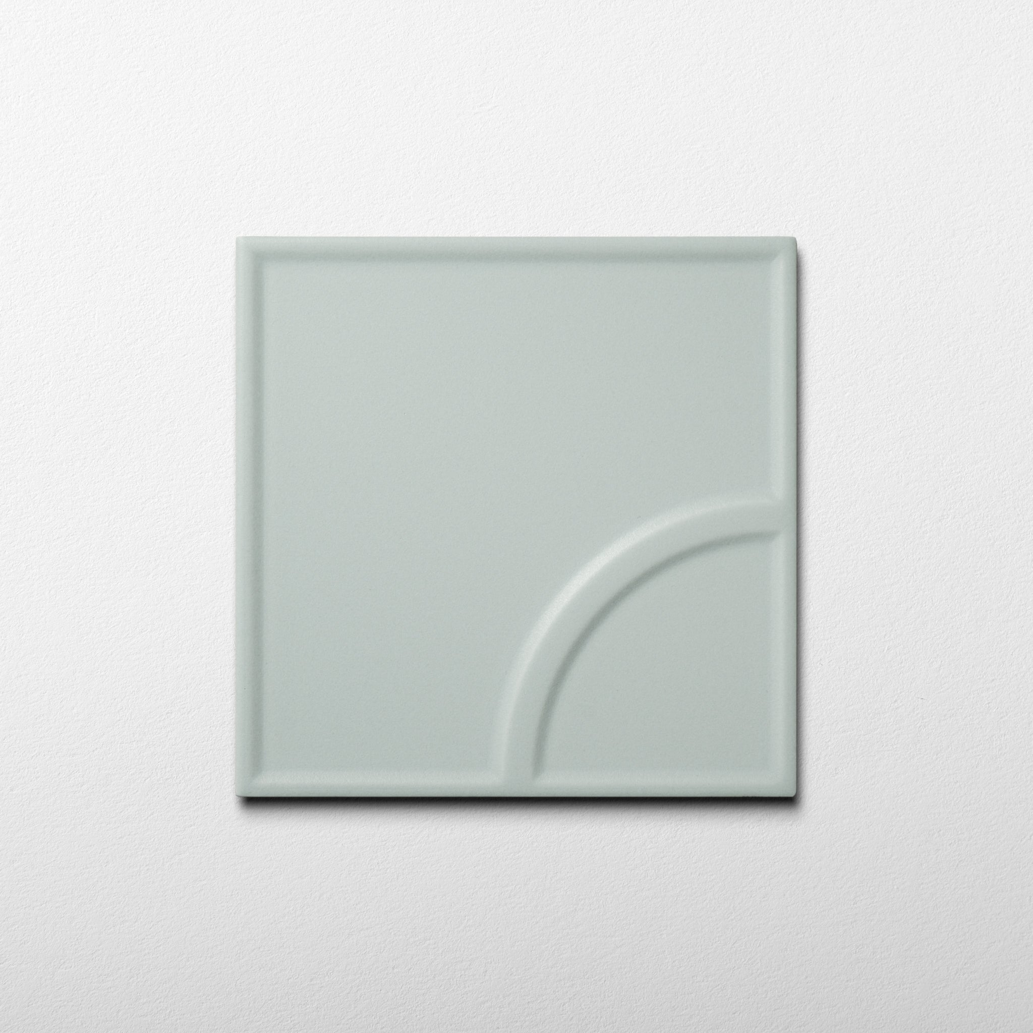 Macaron Radius Blue Cream 5x5 Matte Ceramic Tile - Cemento Collection