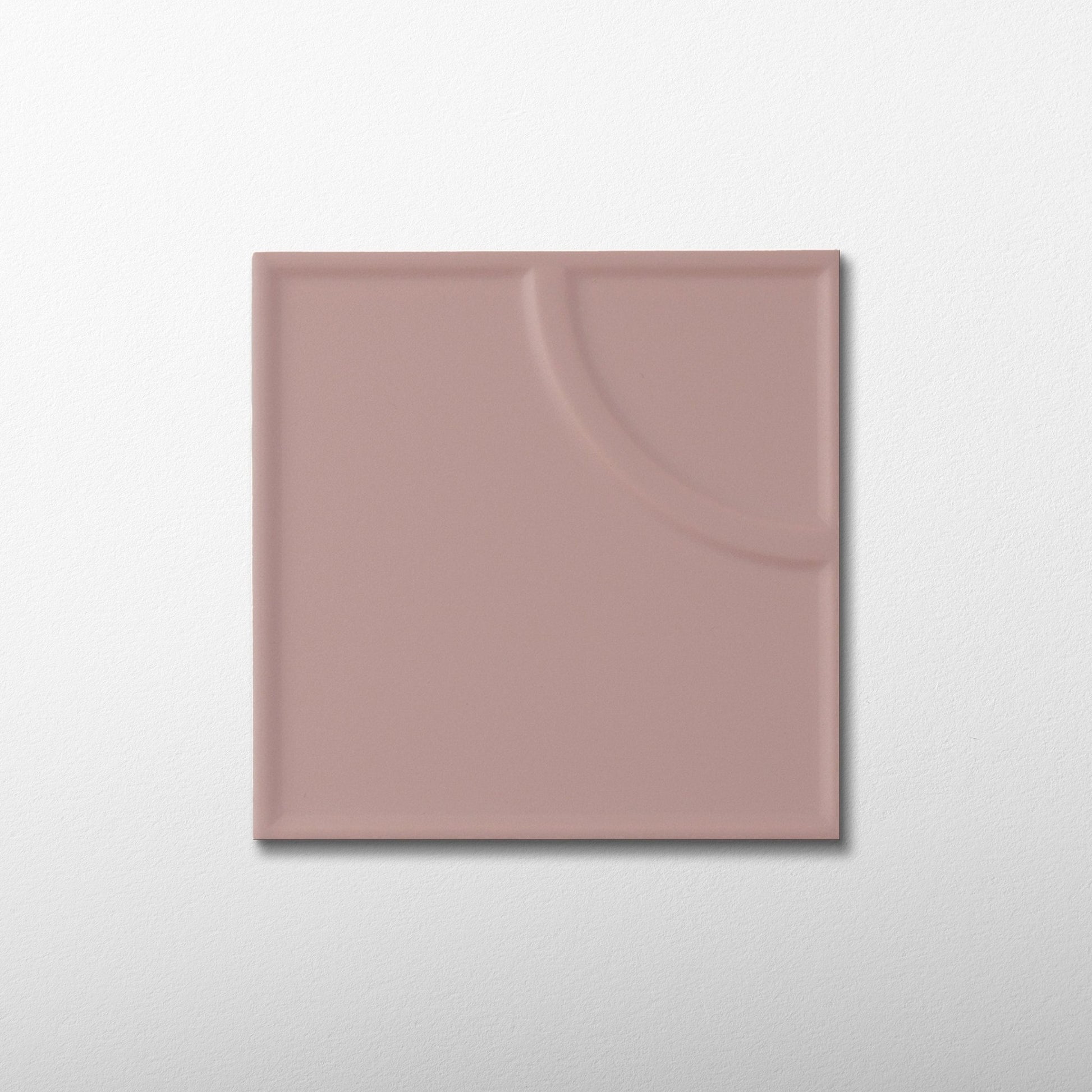 Macaron Radius Blush Toffee 5x5 Matte Ceramic Tile