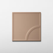 Macaron Radius Blush Toffee 5x5 Matte Ceramic Tile - Cemento Collection