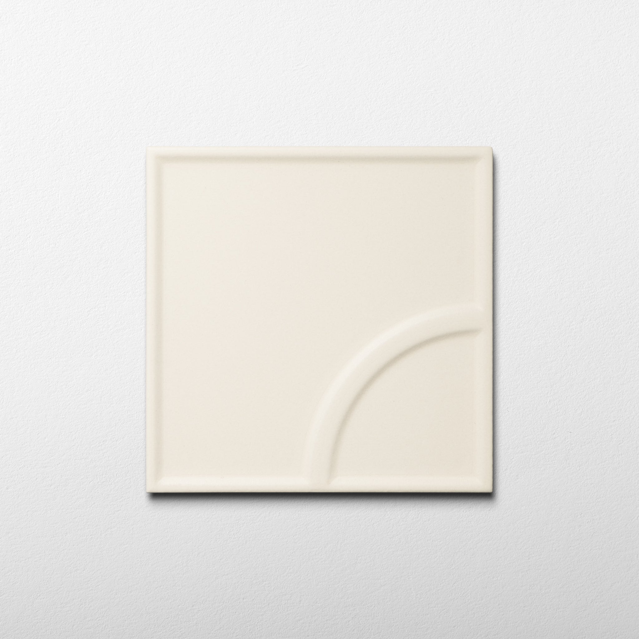 Macaron Radius Coconut Flake 5x5 Matte Ceramic Tile - Cemento Collection