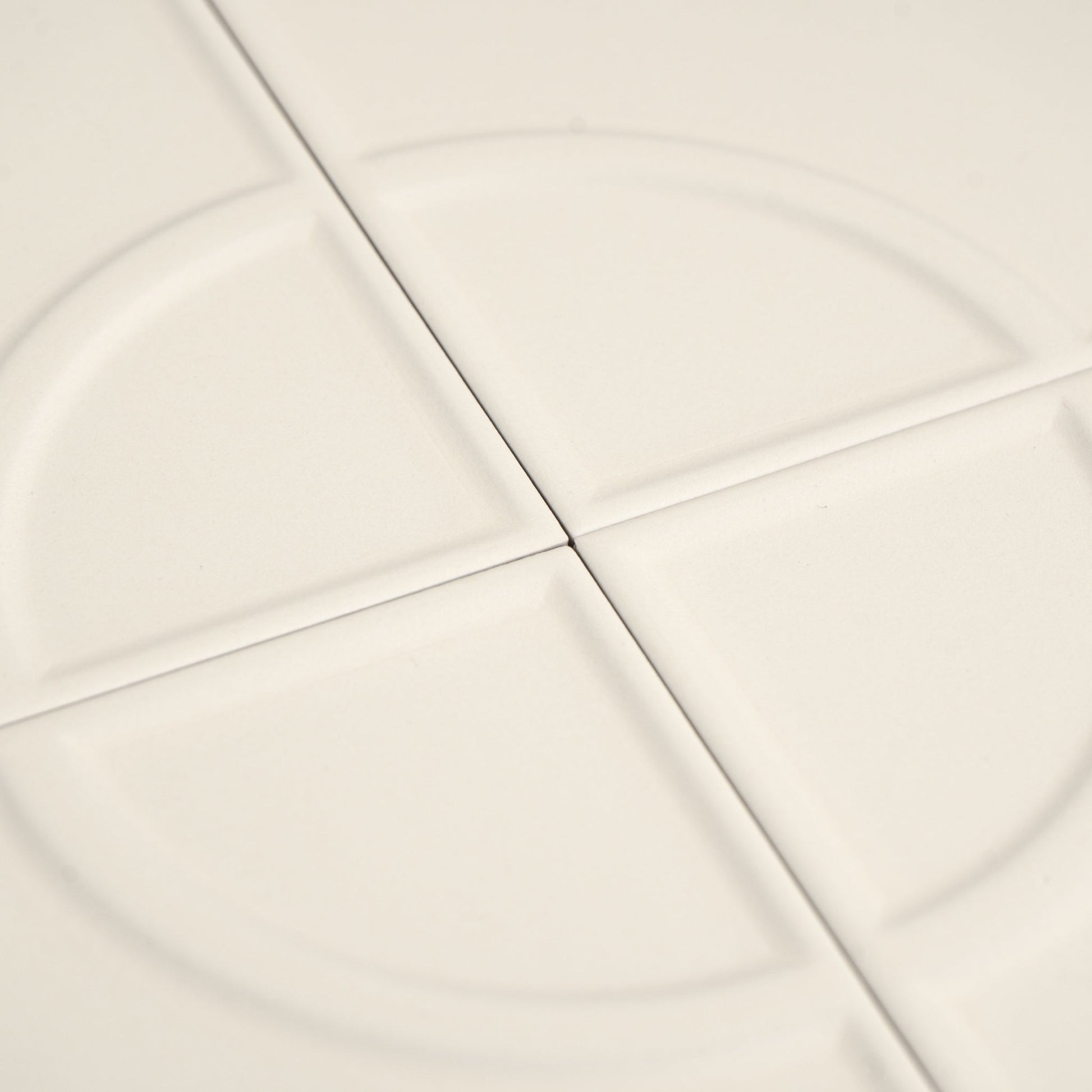 Macaron Radius Coconut Flake 5x5 Matte Ceramic Tile - Cemento Collection